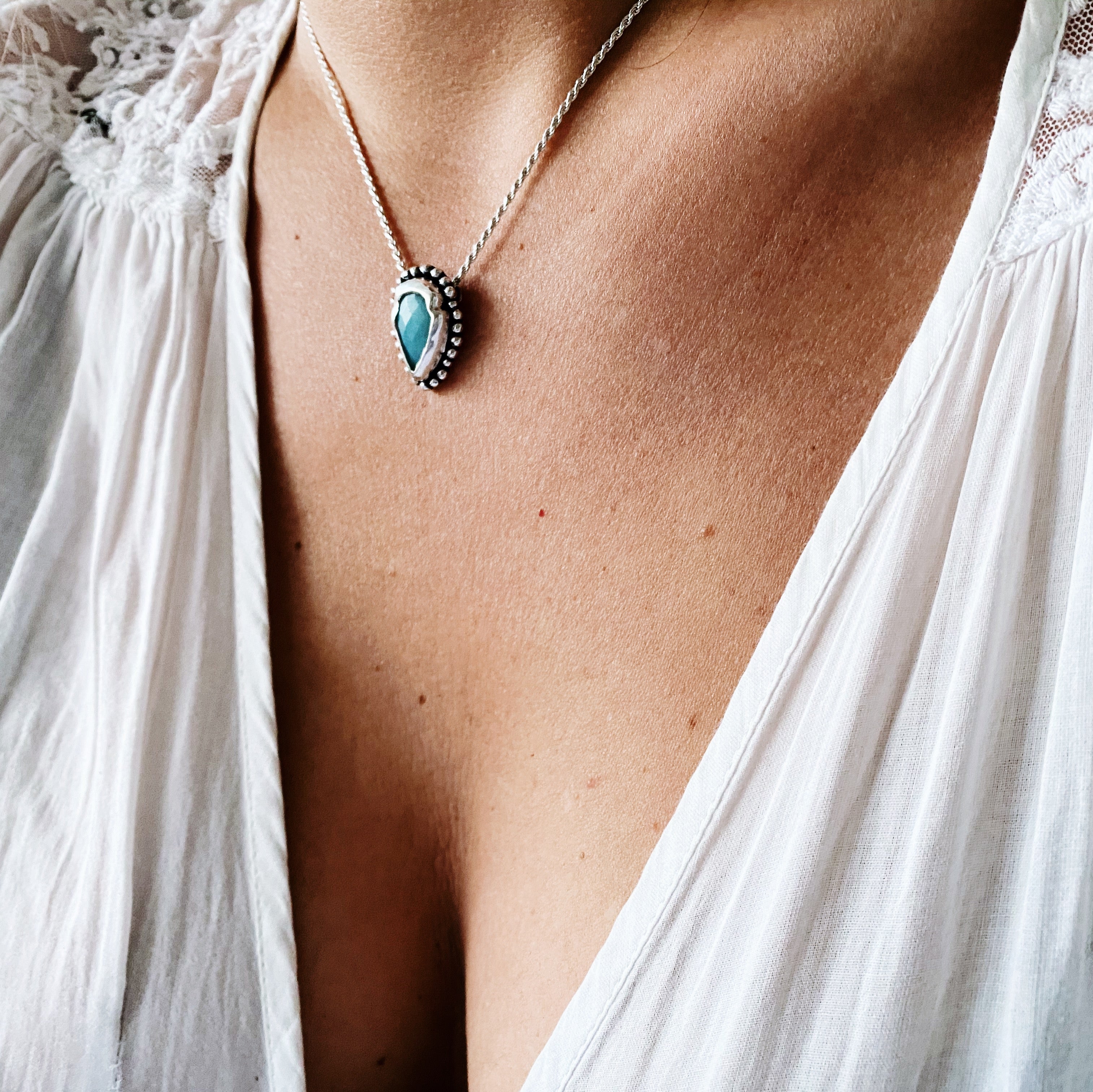 Colgante Mini Punta Flecha Amazonita