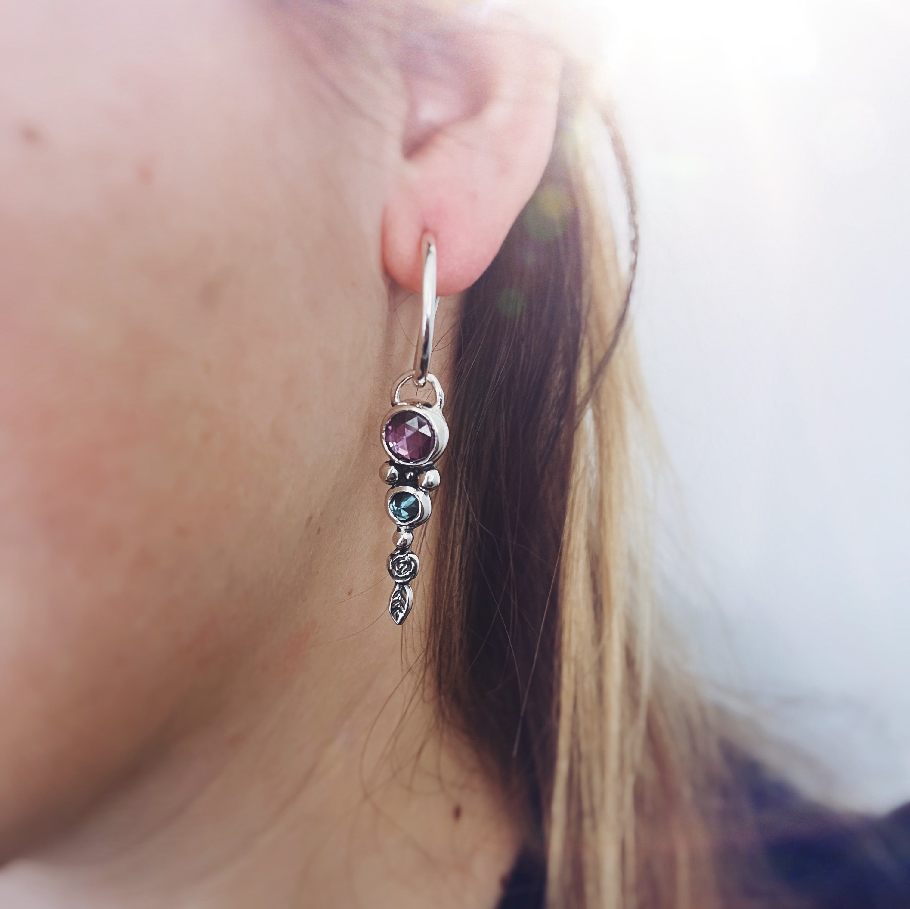 Aros Rosa Trepadora / varias piedras