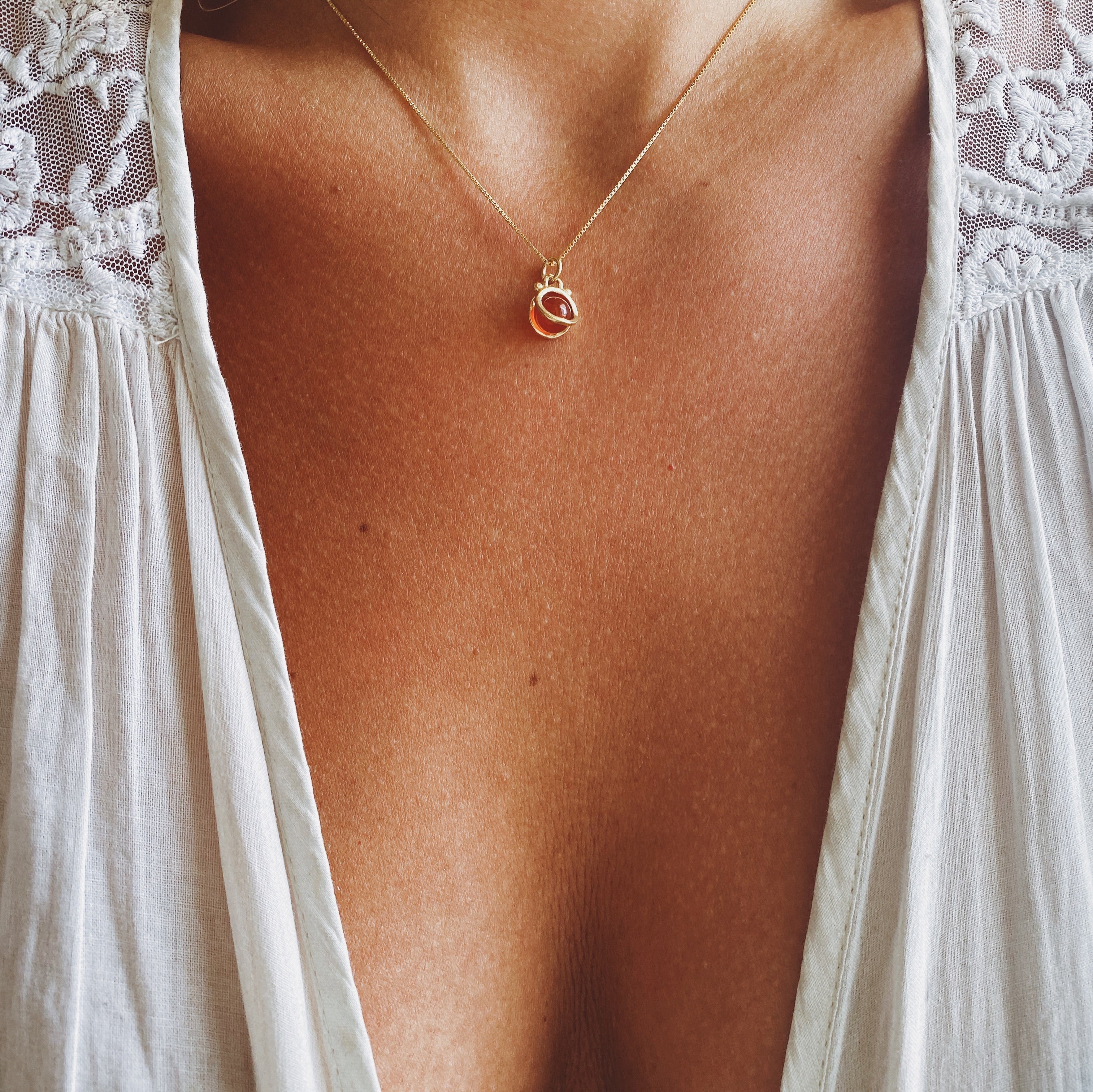 Collar Mini Halo S Gold / Piedra a eleccion