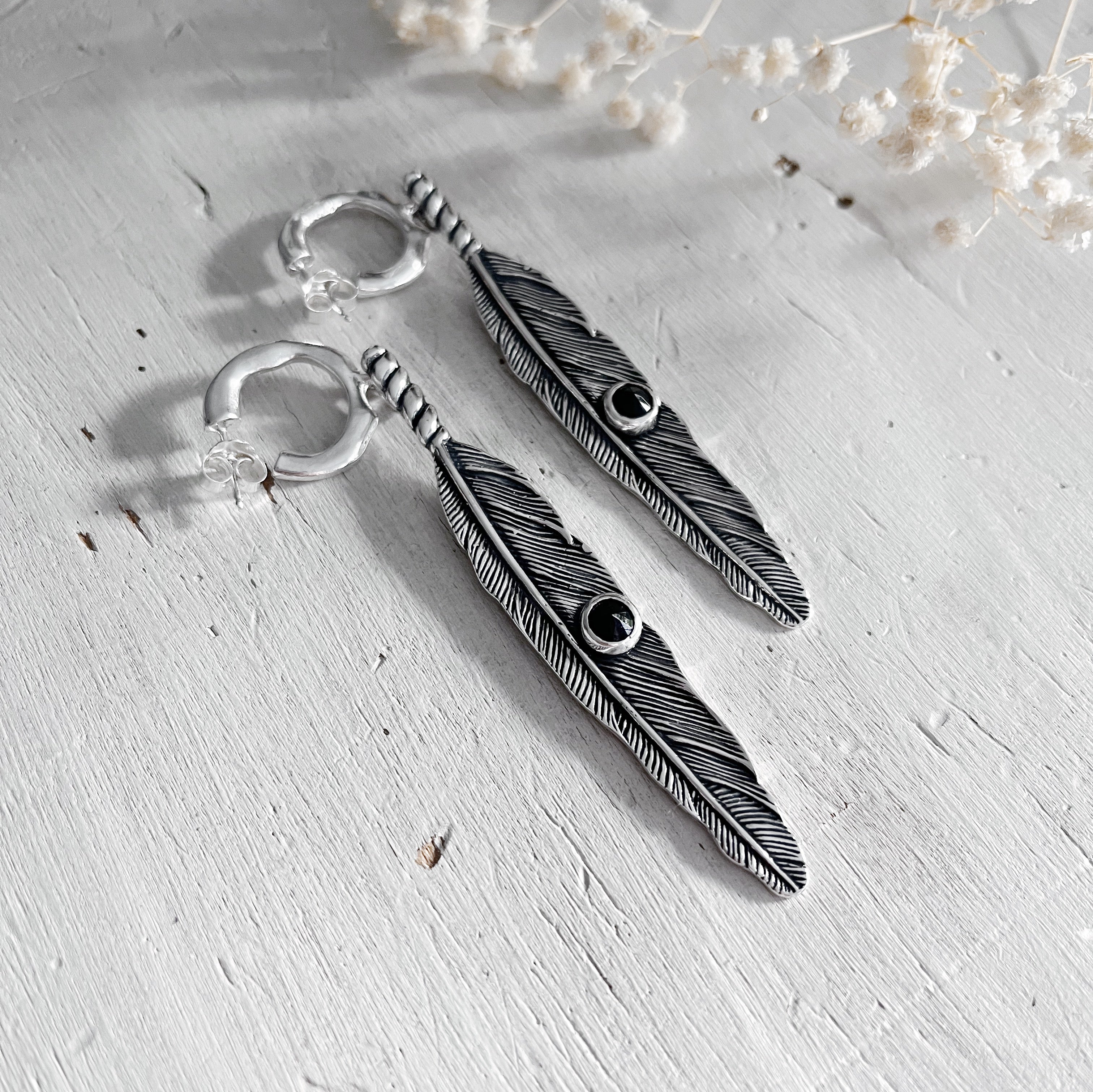 Aros Pluma War Eagle / varias piedras