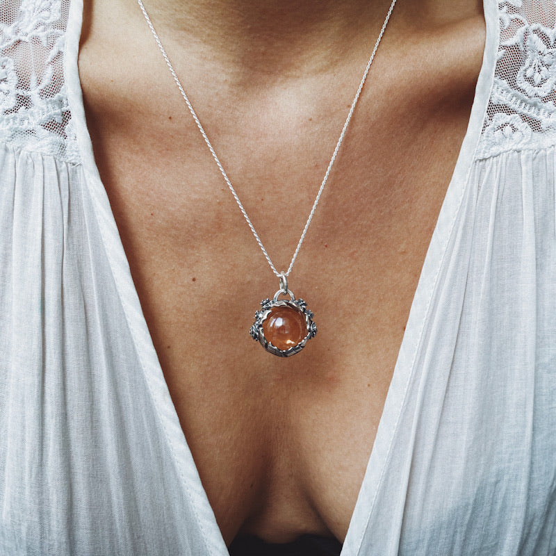 Colgante Halo Persefone Aura Peach Melba