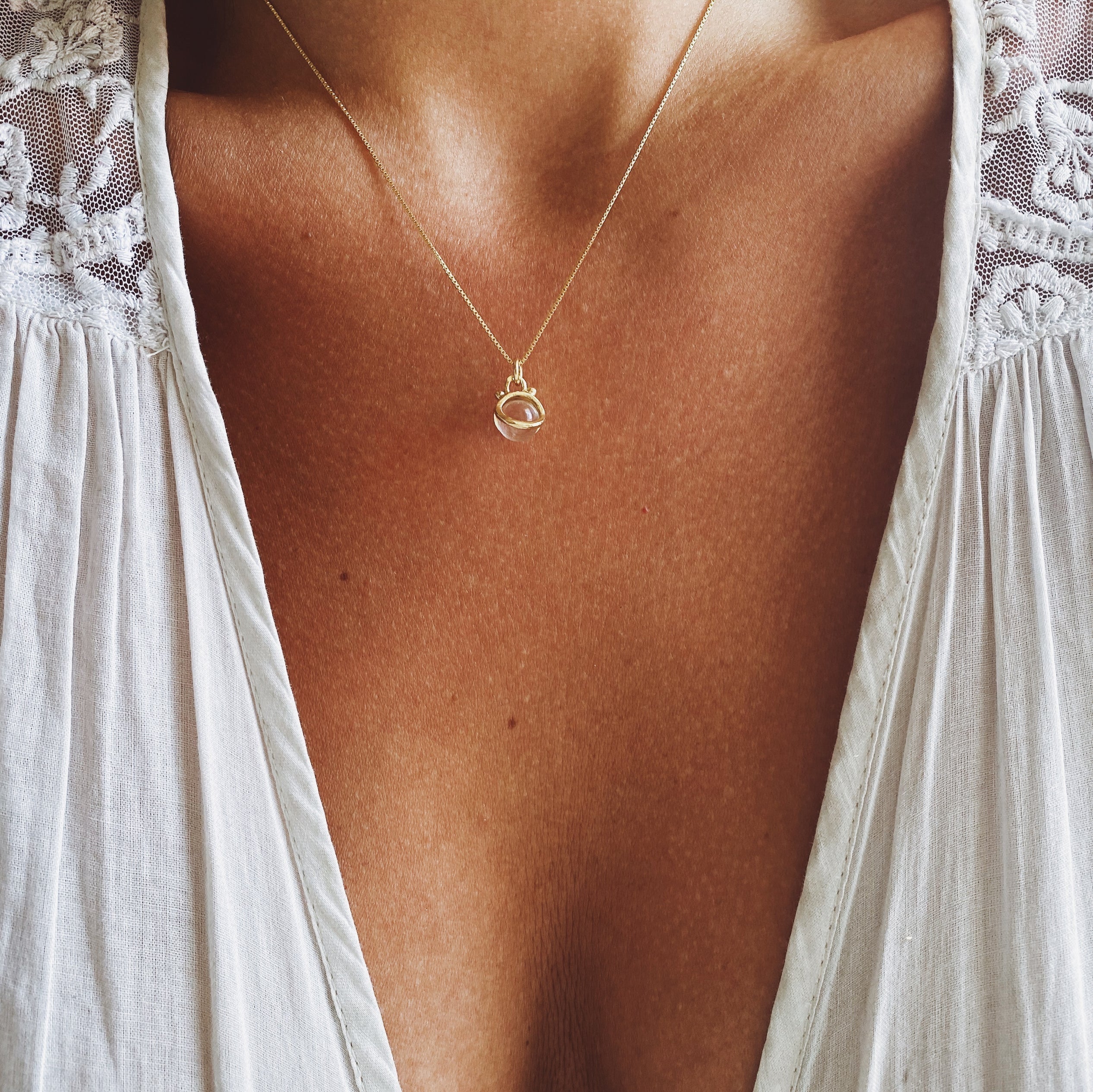 Collar Mini Halo S Gold / Piedra a eleccion