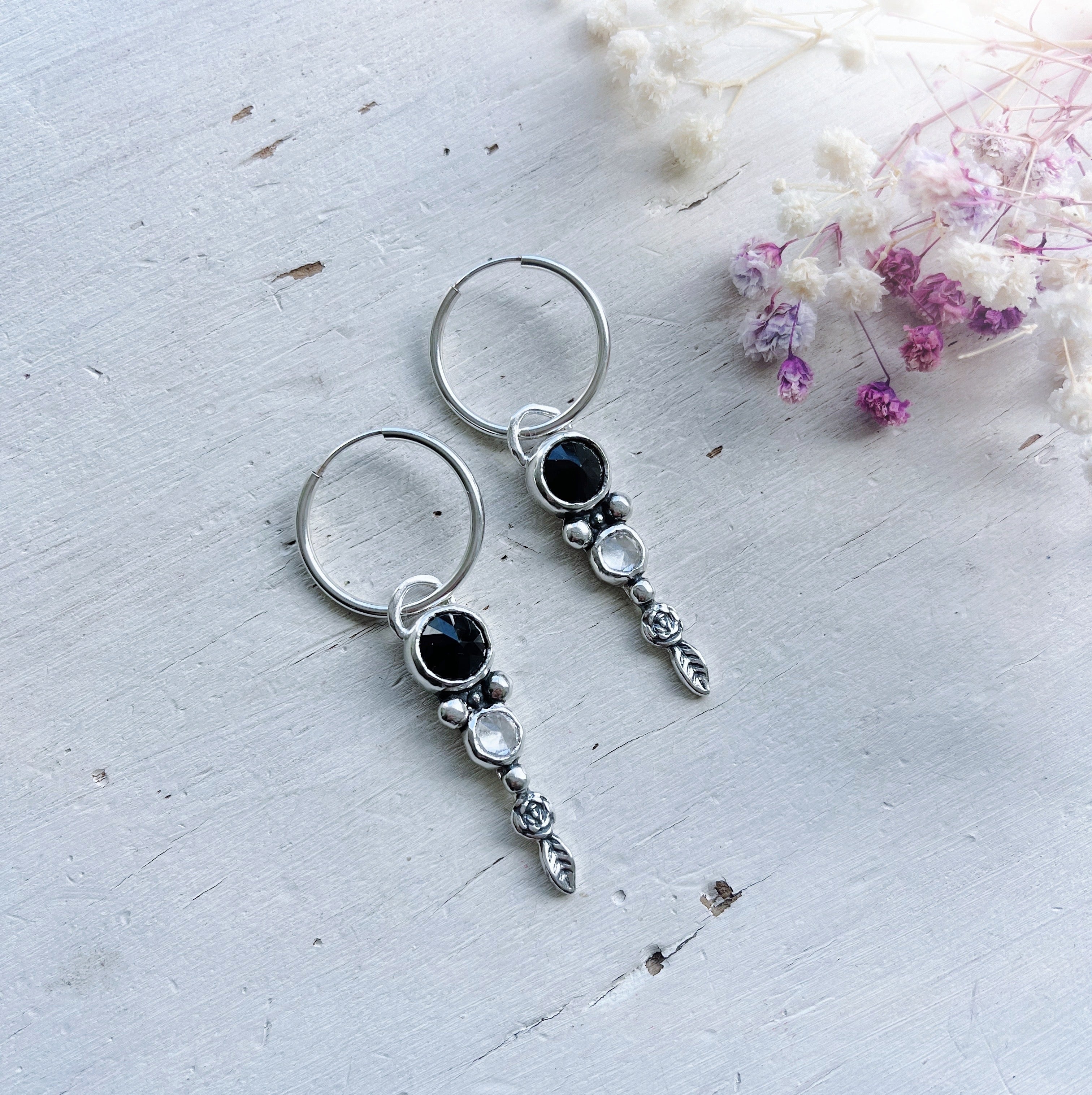 Aros Rosa Trepadora / varias piedras