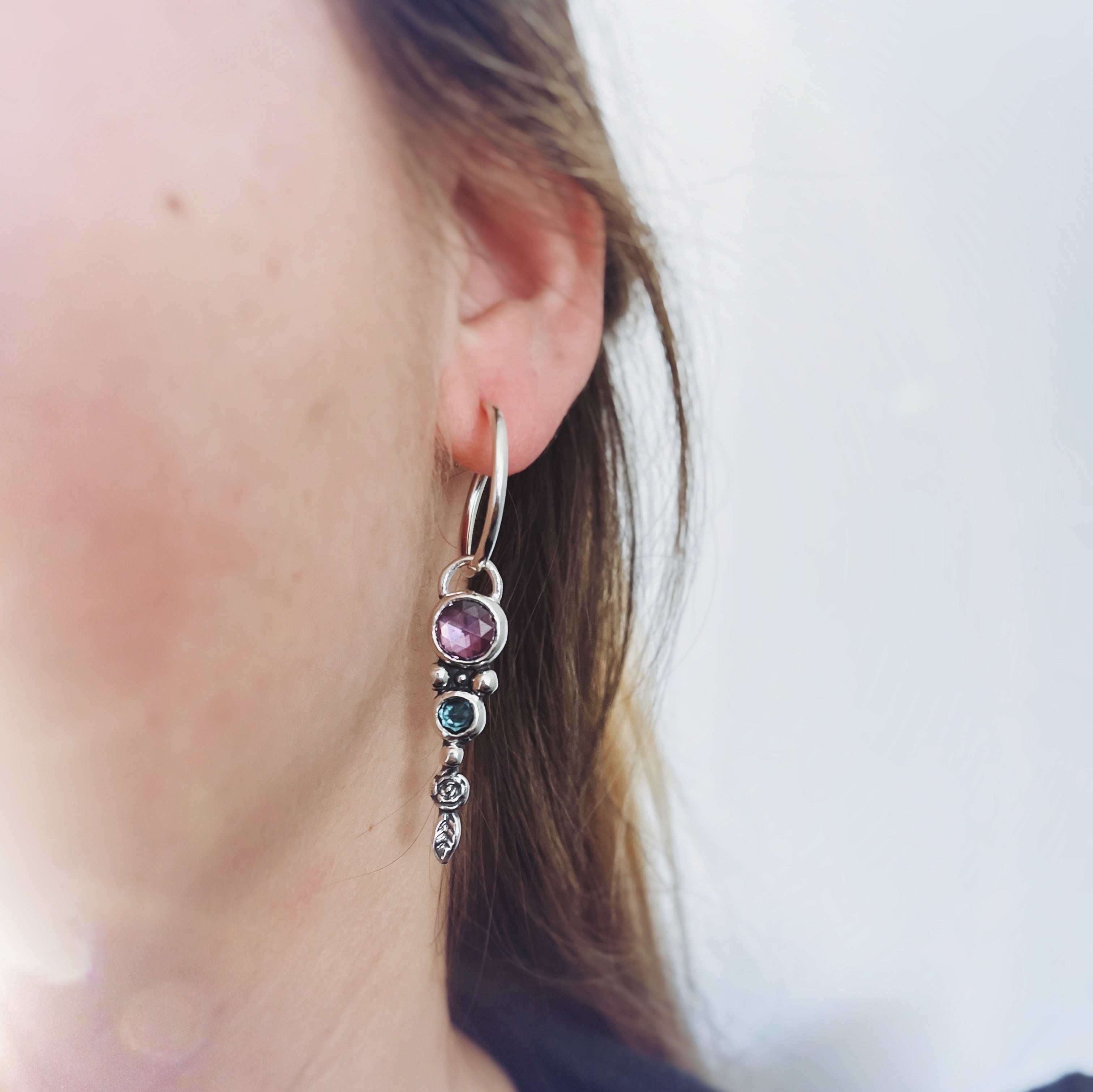 Aros Rosa Trepadora / varias piedras