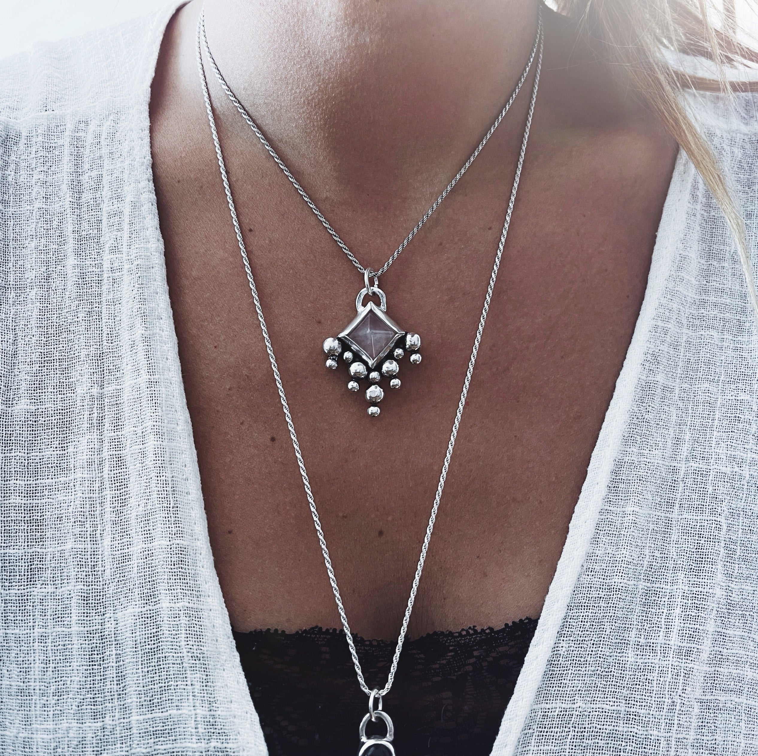 Colgante Prisma Jaipur / Varias Piedras