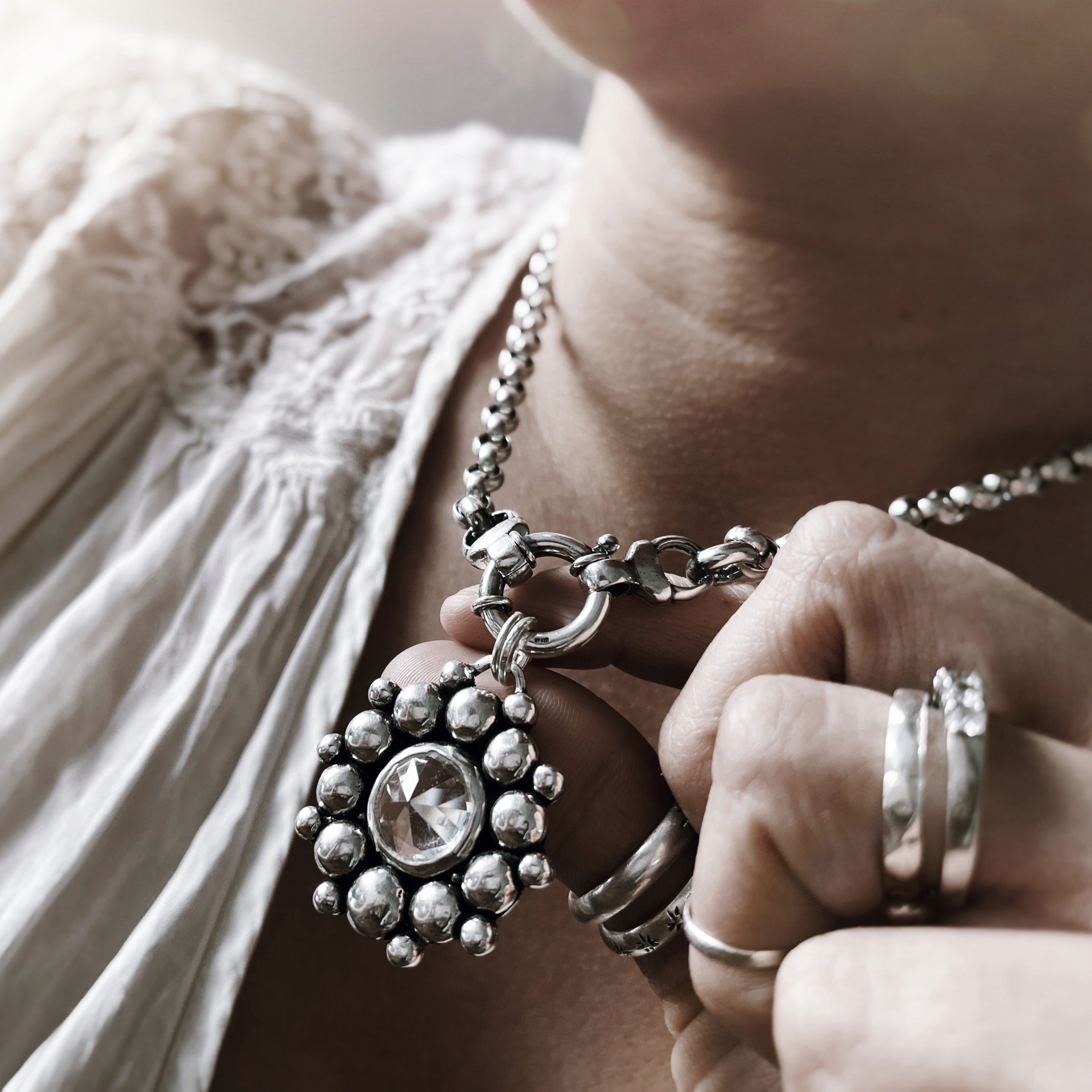 Colgante Rosa Mística + Topacio