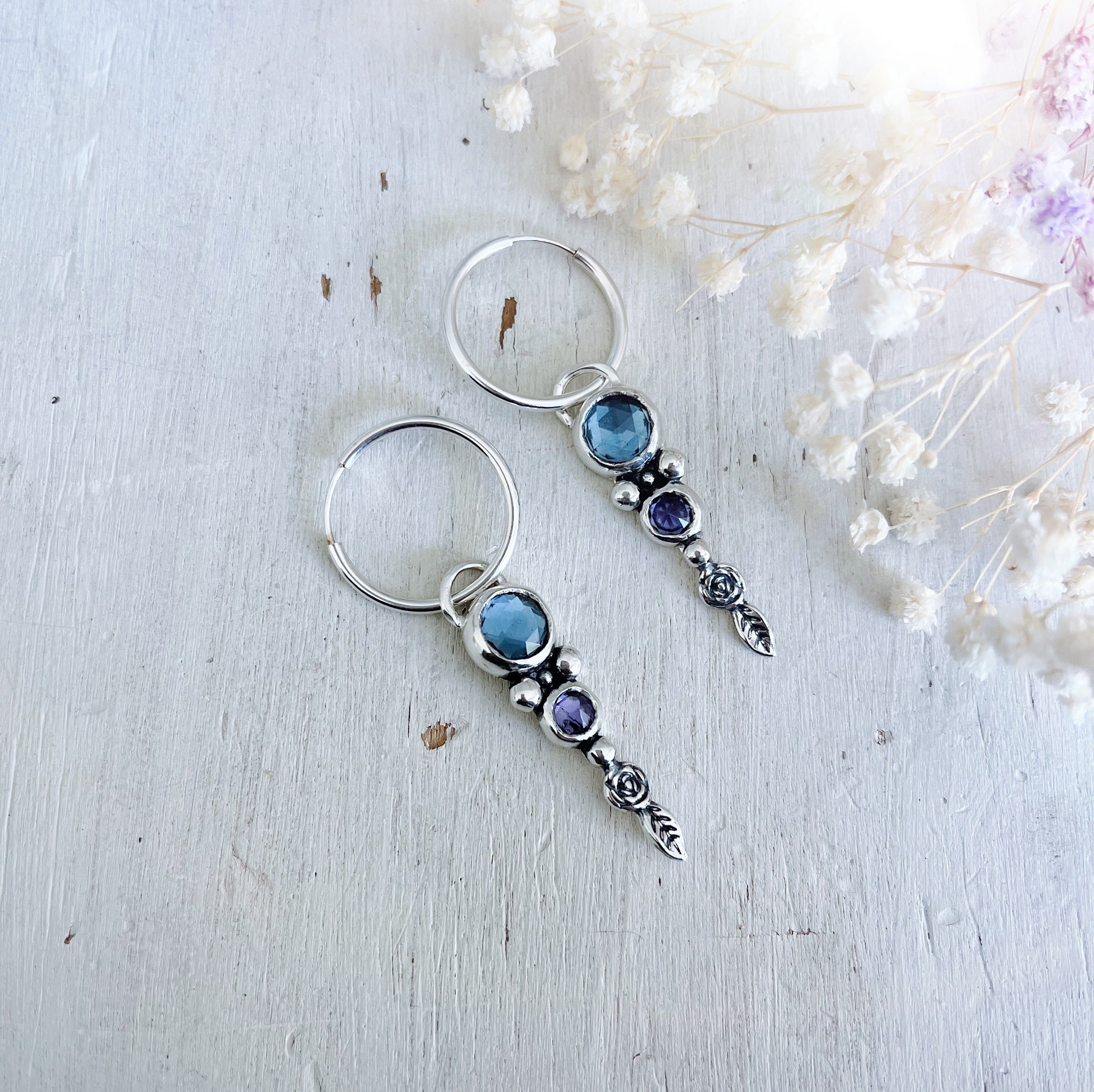 Aros Rosa Trepadora / varias piedras