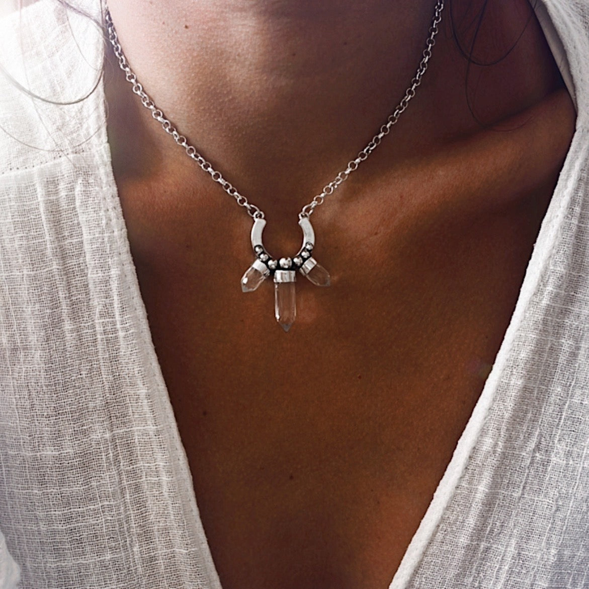 Collar Estalactitas Cuarzos