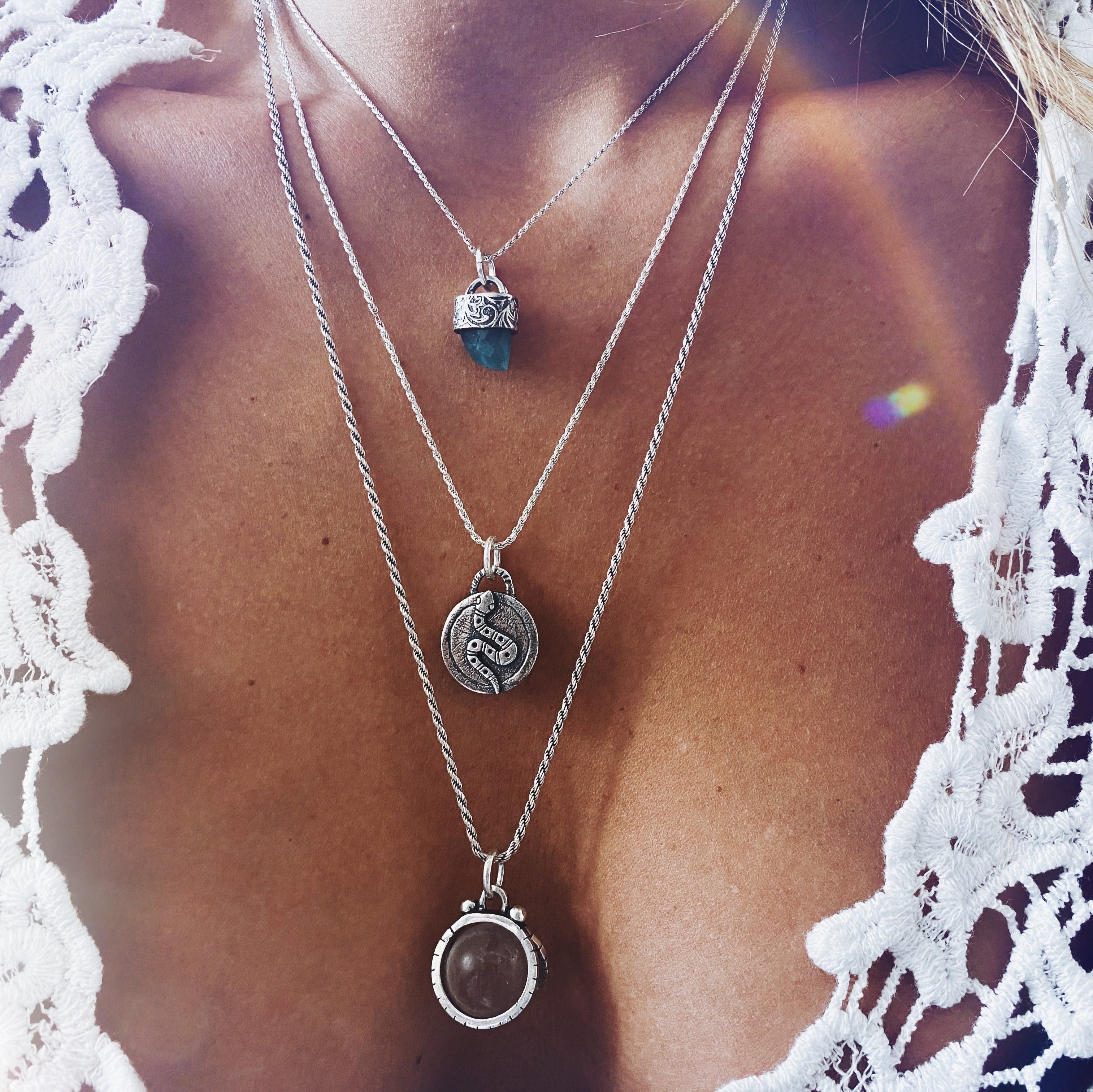 Colgante Medalla Serpiente