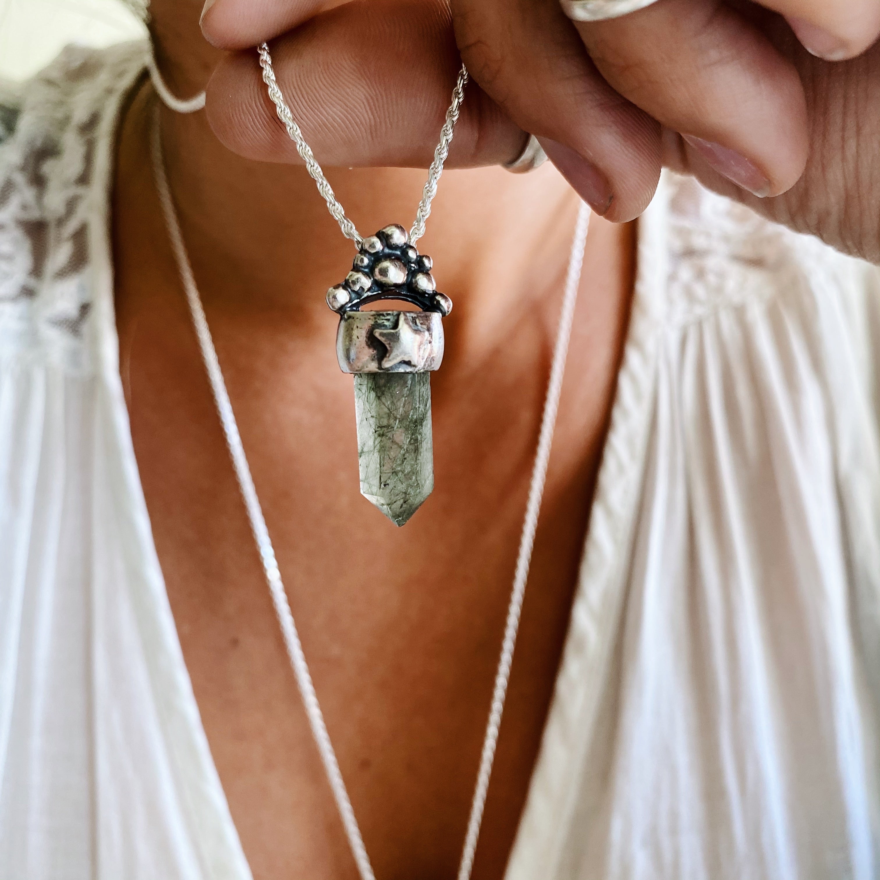 Colgante Punta Estrella Reina Epidoto