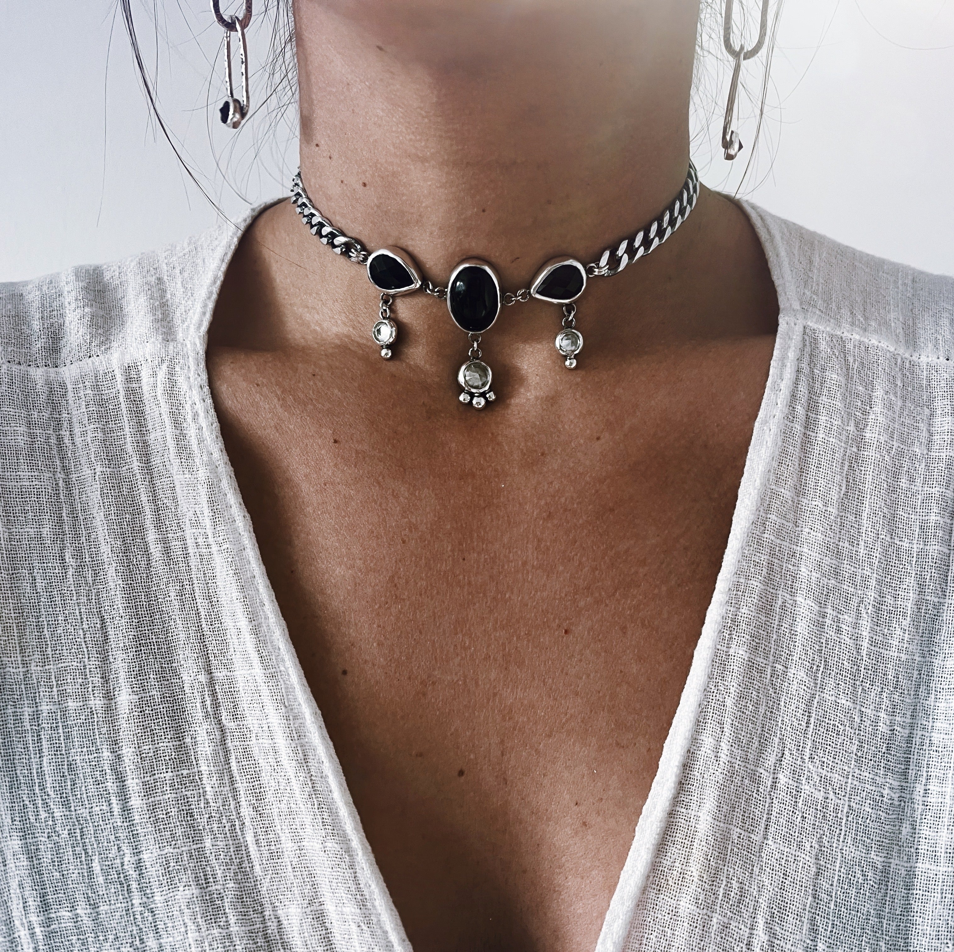 Collar Choker Cosette - B&W - PREVENTA