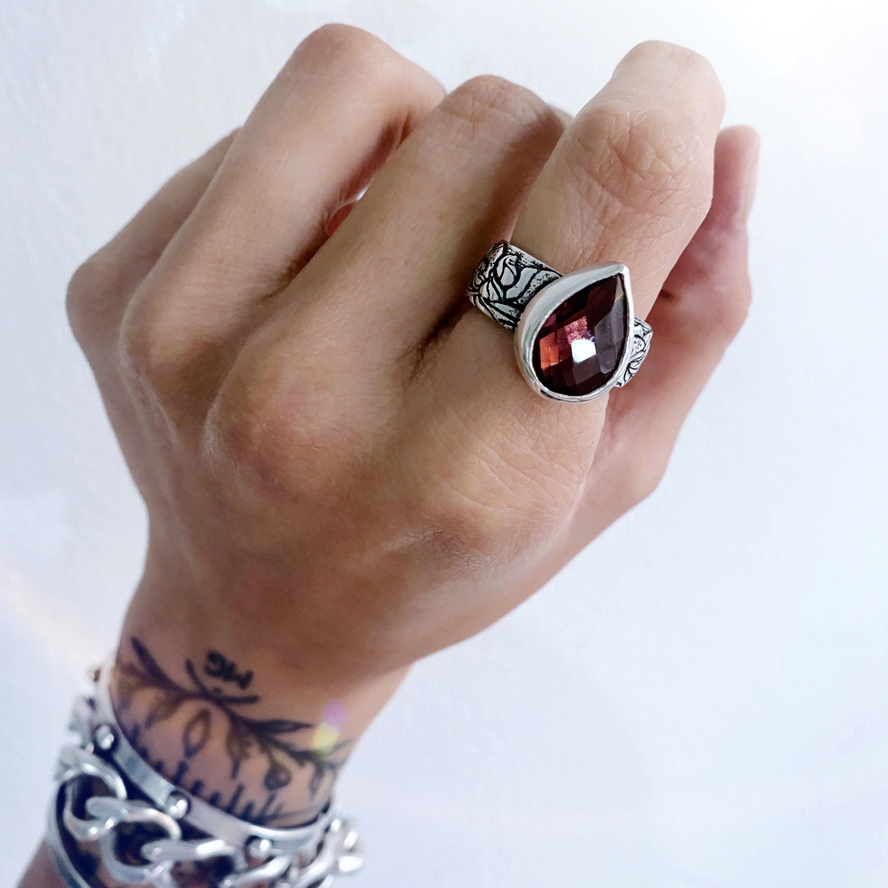 Anillo Flamenco Gota / Piedra a eleccion