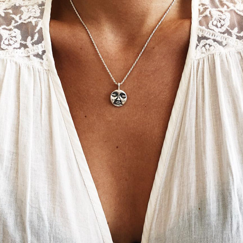 Colgante Moonface Silver