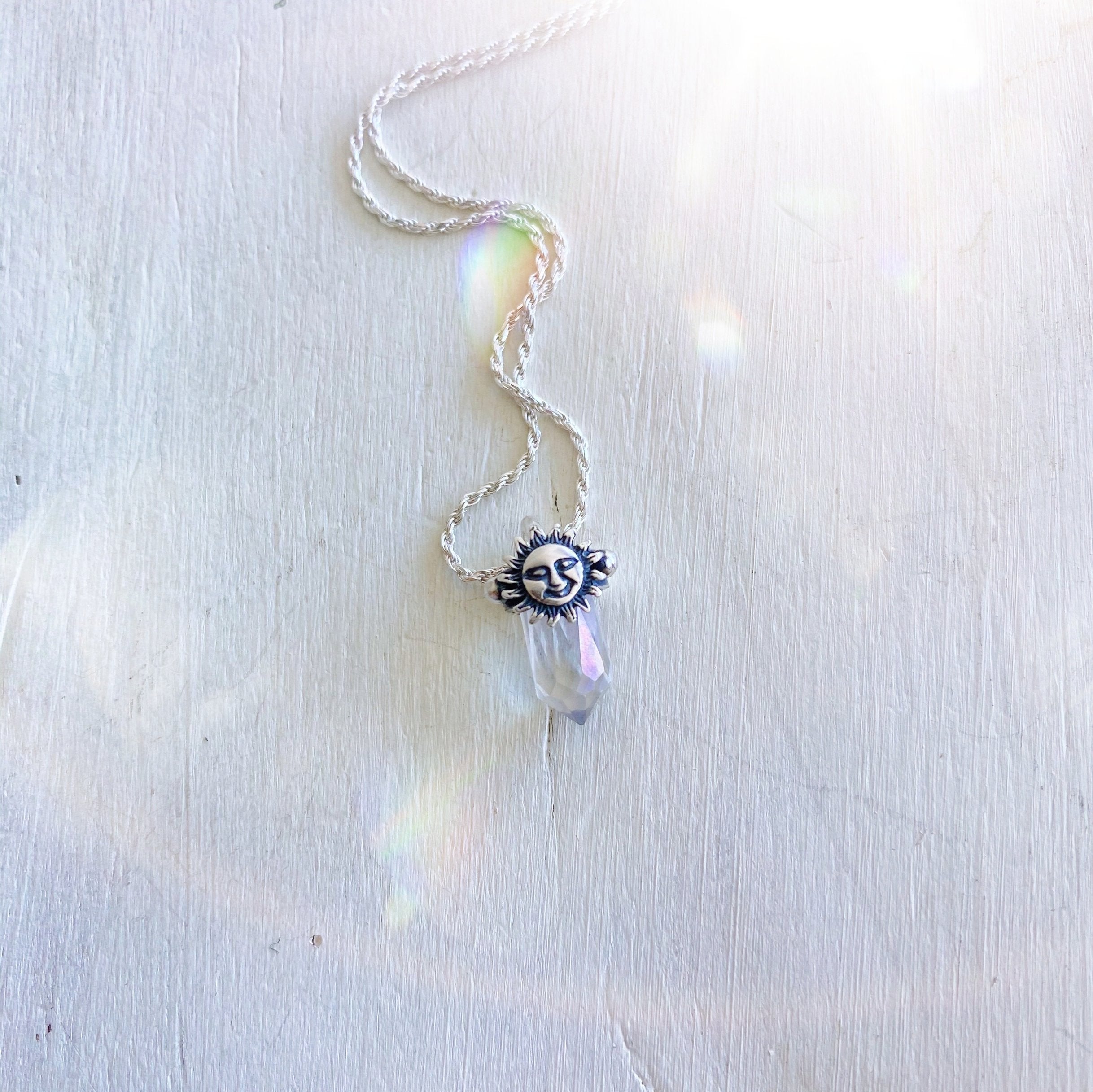 Colgante Mini Punta Solei + Eleccion de Piedra