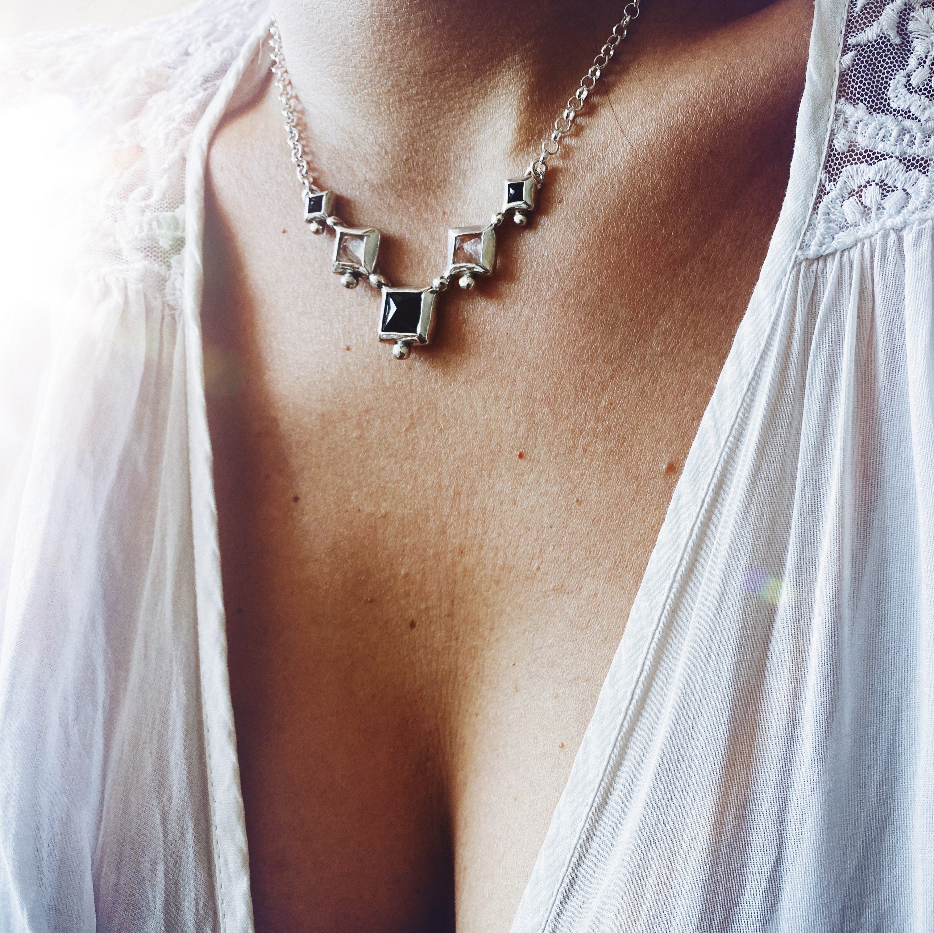 Collar Kelim Afgano - Onix y Topacios