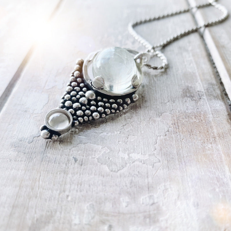 Colgante Halo Levitador Aura y Cuarzo