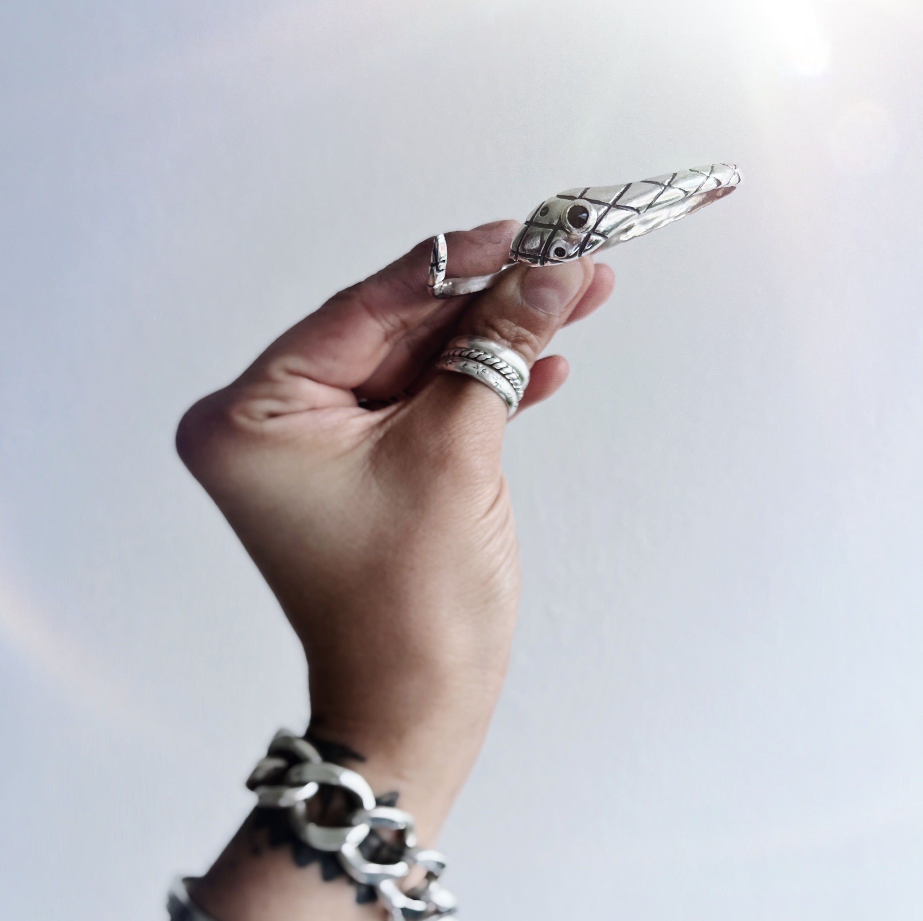 Esclava Serpiente Tercer ojo / distintas piedras - PREVENTA