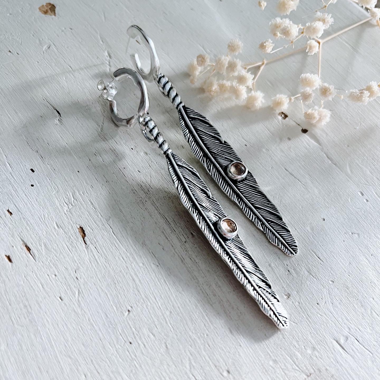 Aros Pluma War Eagle / varias piedras