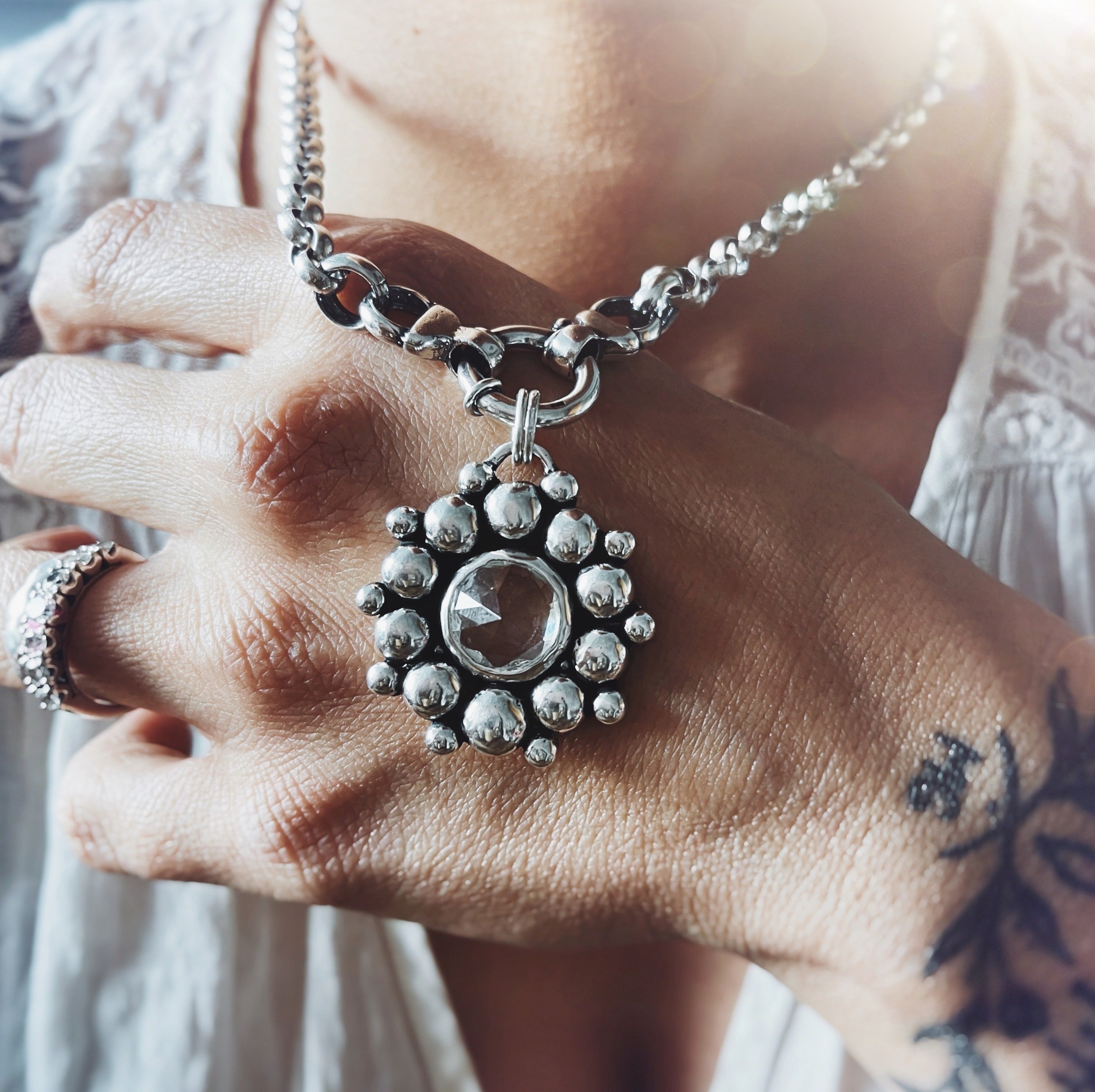 Colgante Rosa Mística + Topacio