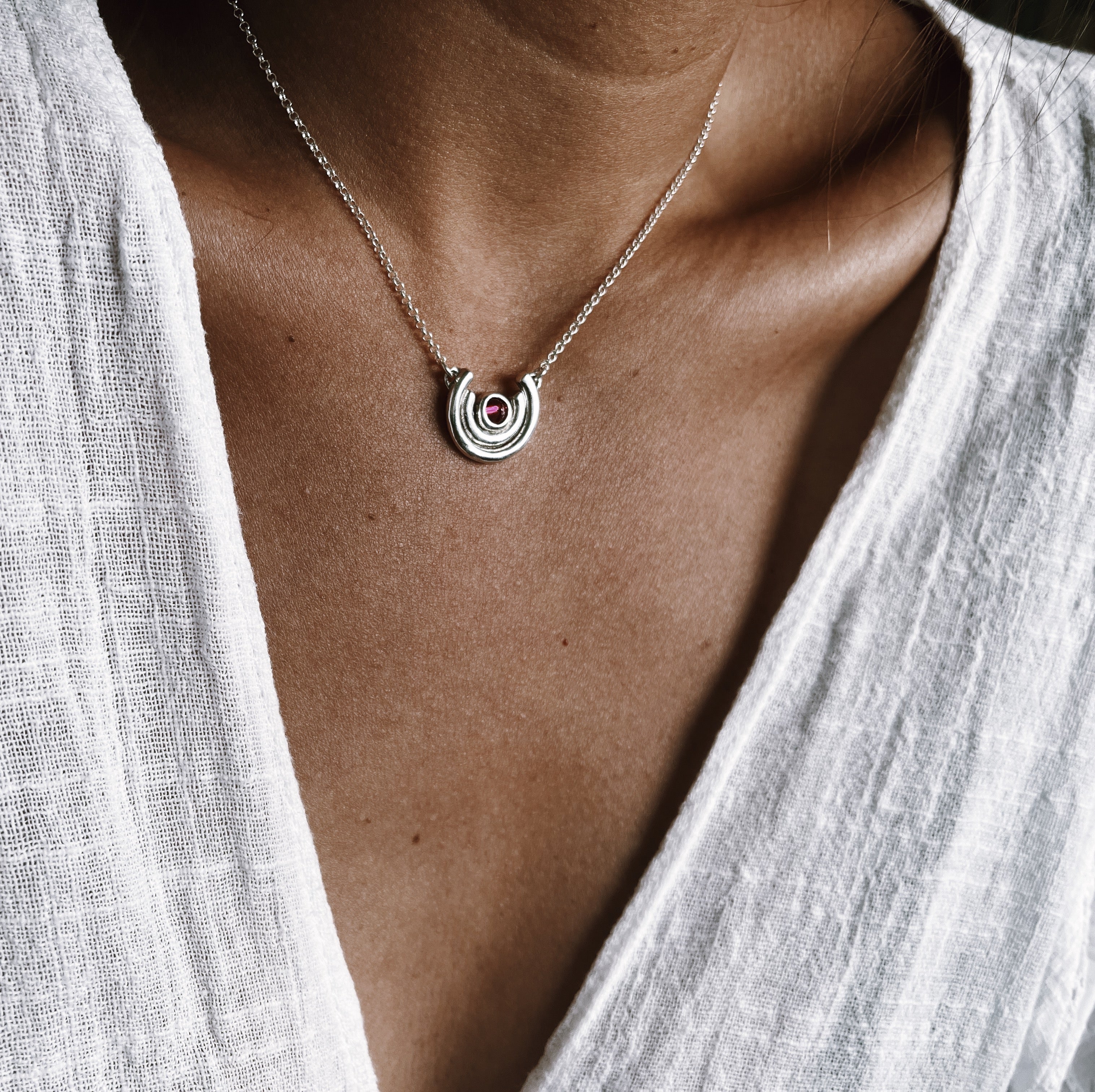 Collar Eliptica / distintas piedras