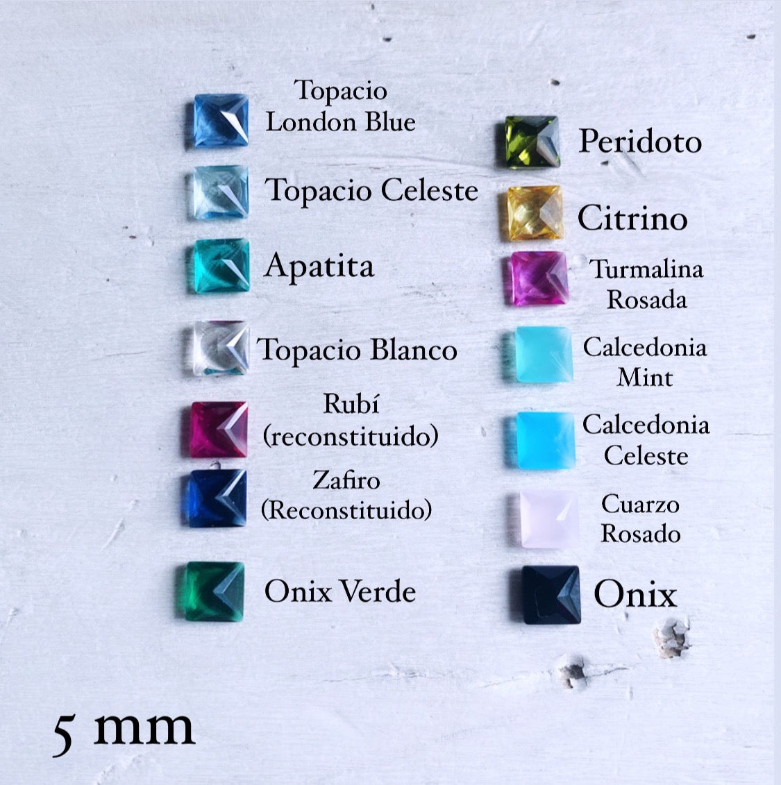 Aros Prisma Goa + Piedra a Eleccion