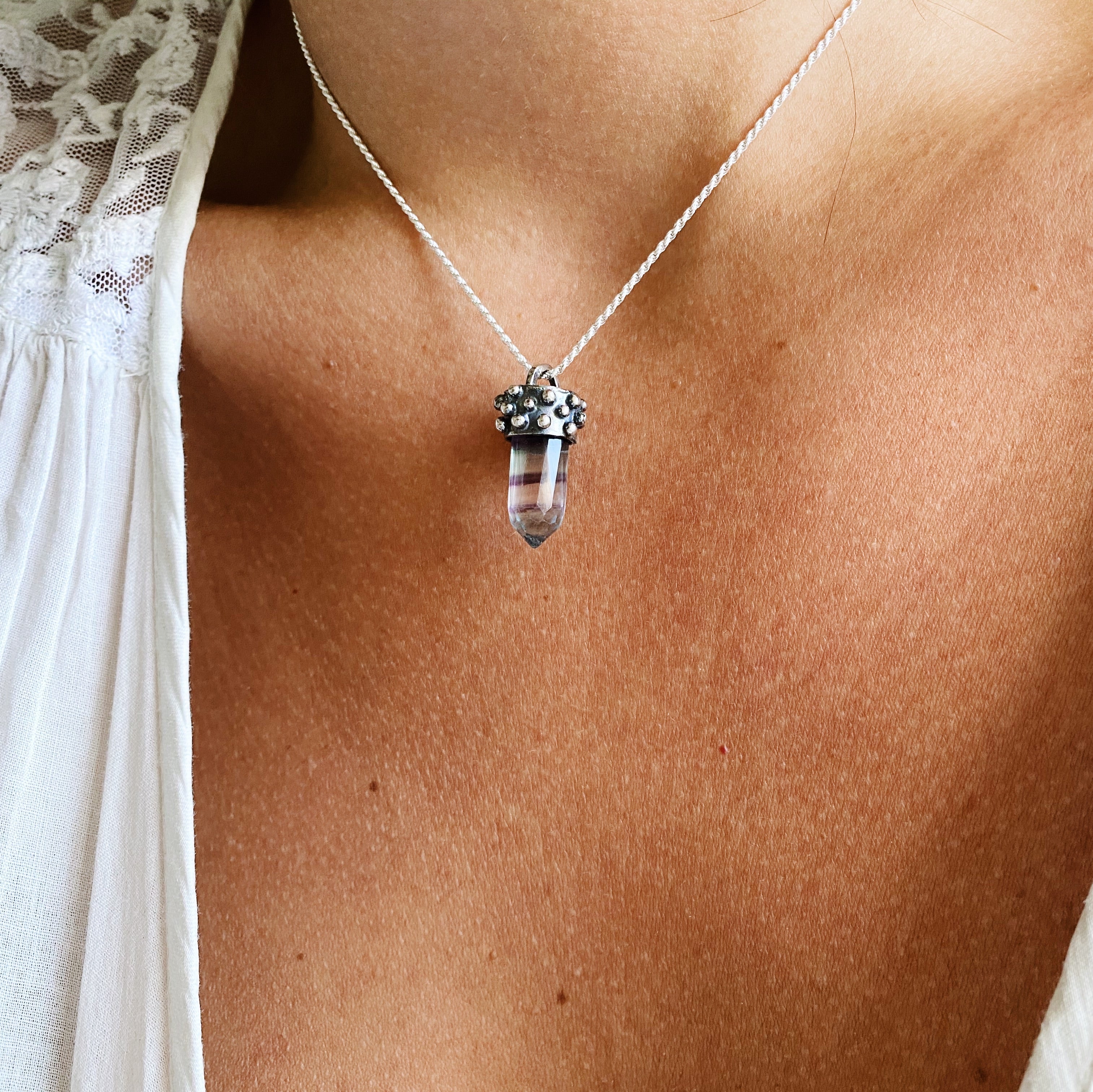 Colgante Punta Ricky Fluorita