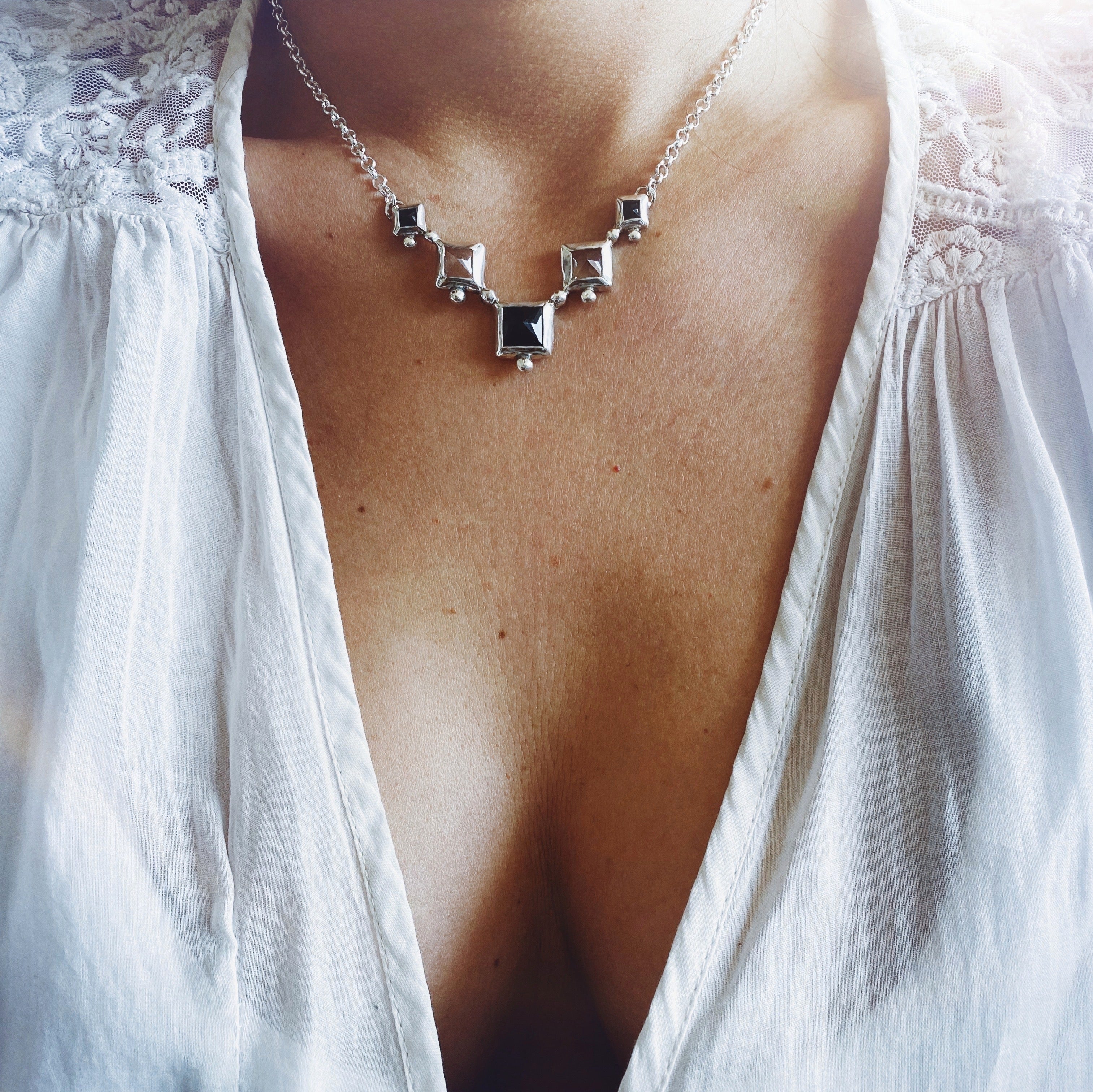 Collar Kelim Afgano - Onix y Topacios