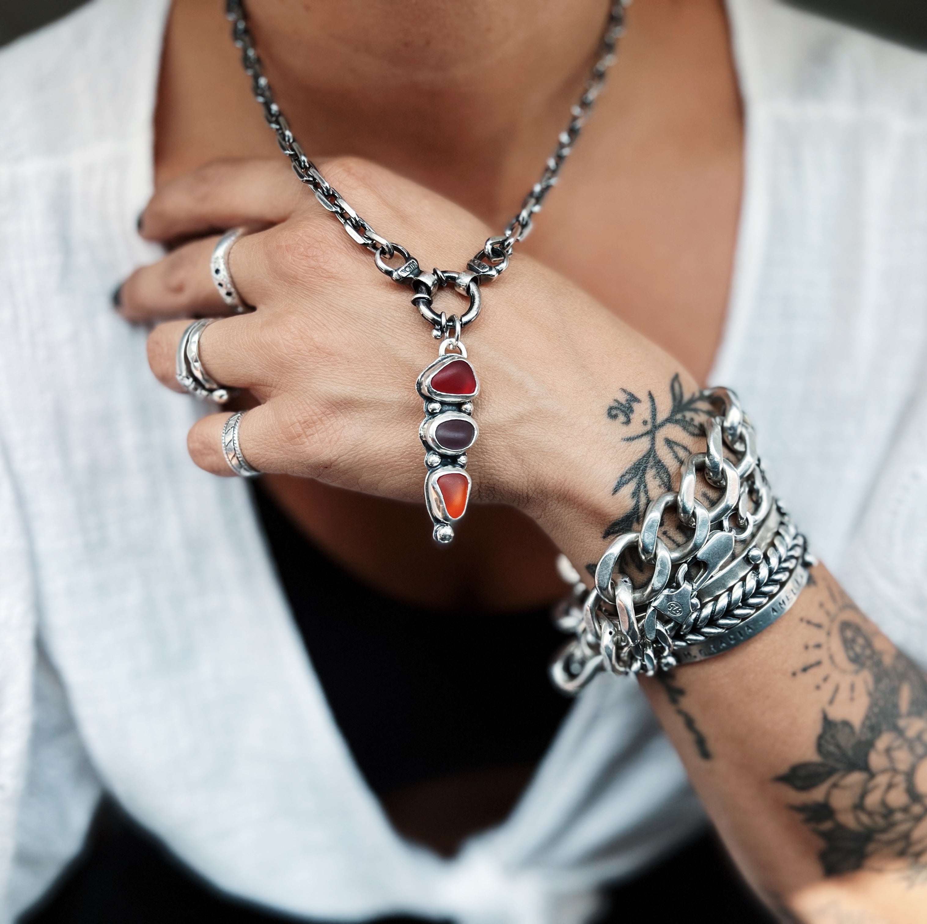 Colgante Capri - Sea Glass 4