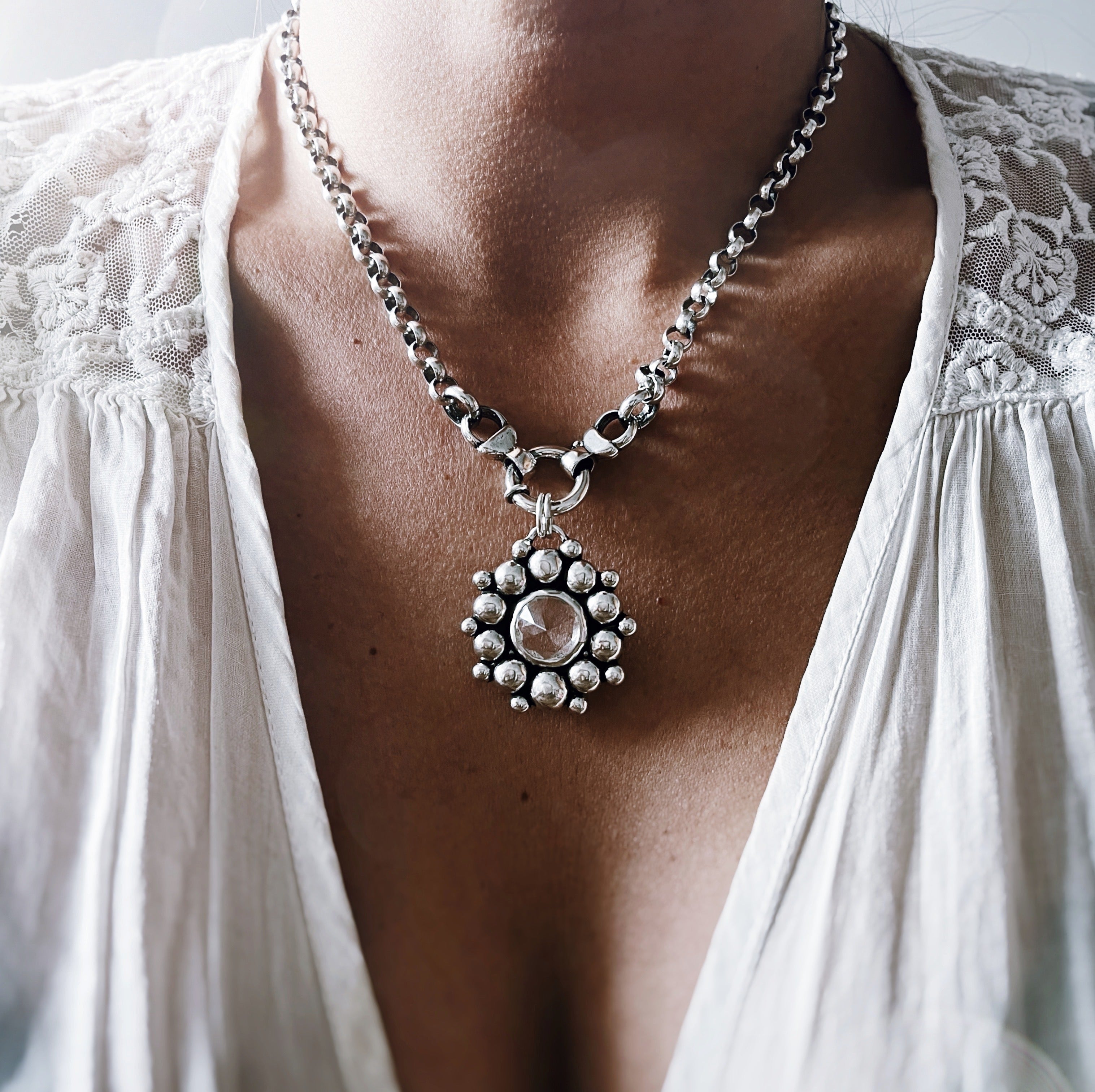 Colgante Rosa Mística + Topacio