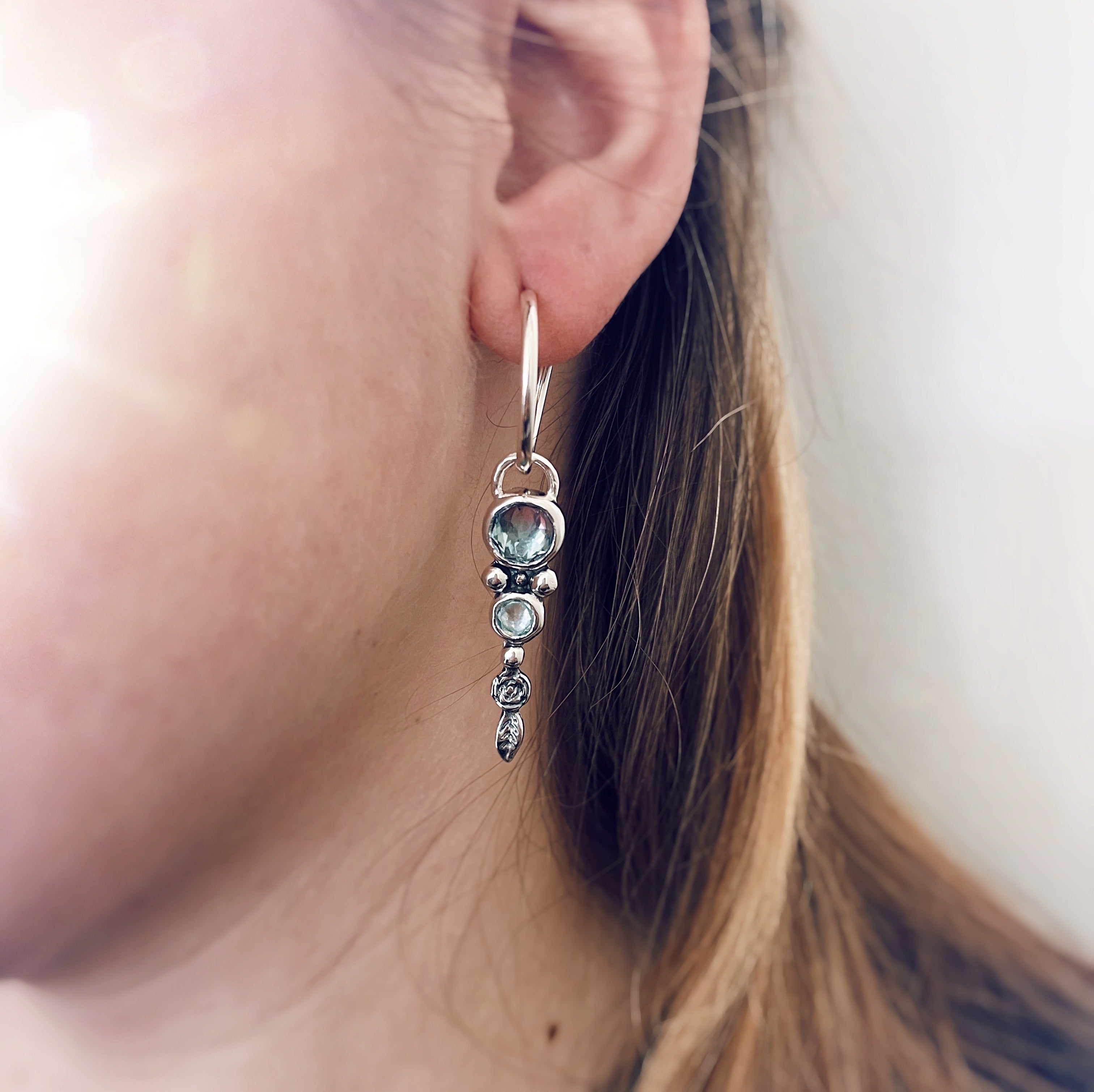 Aros Rosa Trepadora / varias piedras