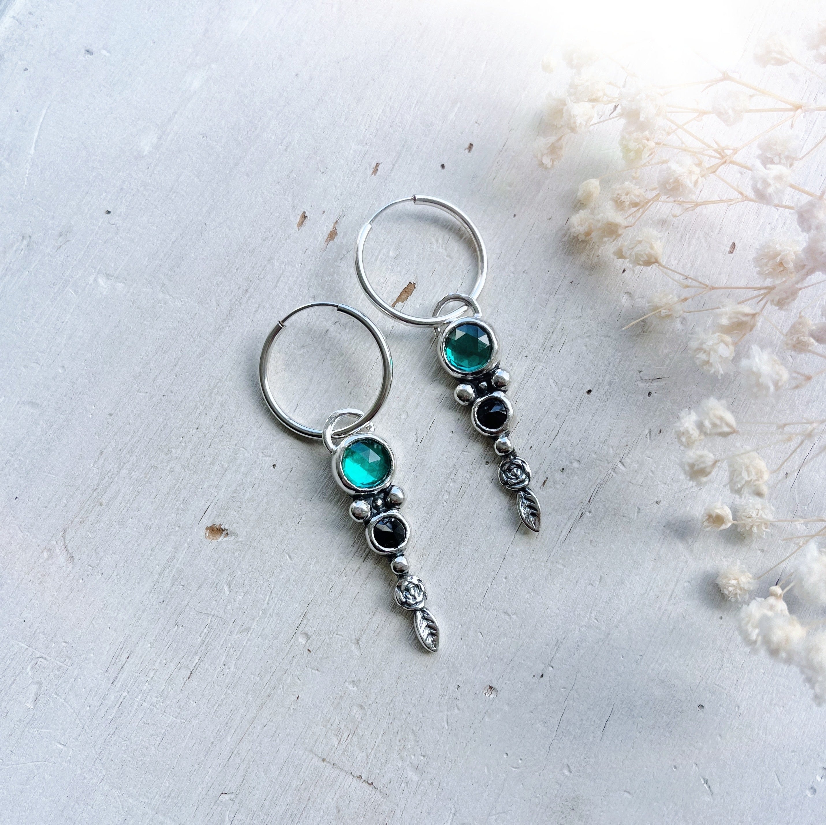 Aros Rosa Trepadora / varias piedras