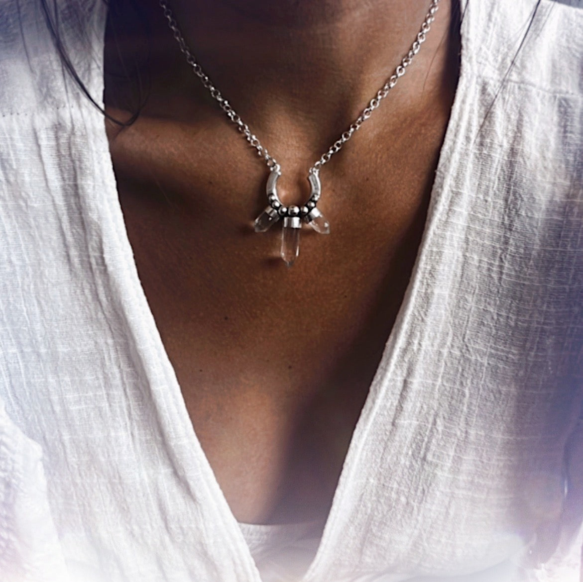 Collar Estalactitas Cuarzos