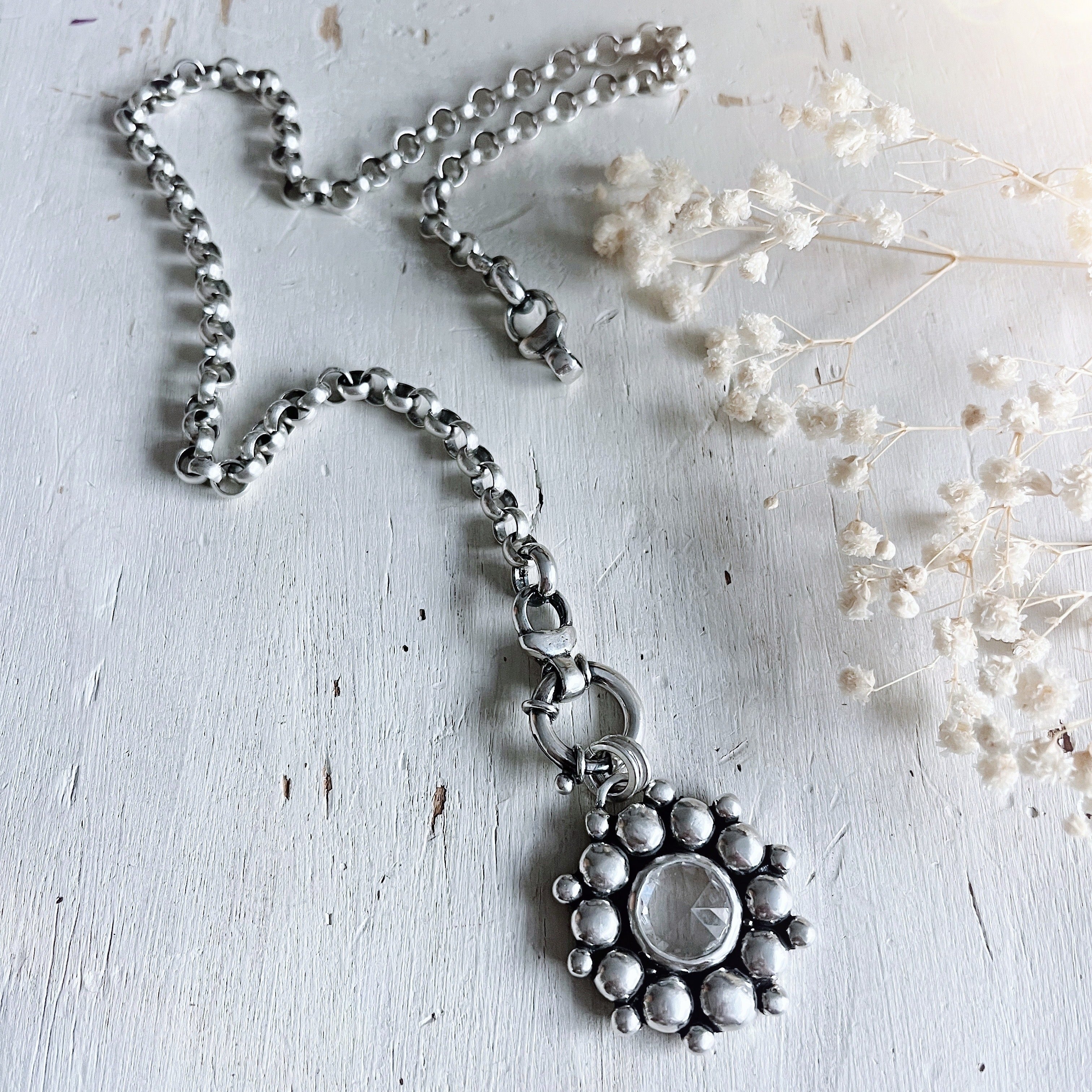 Colgante Rosa Mística + Topacio