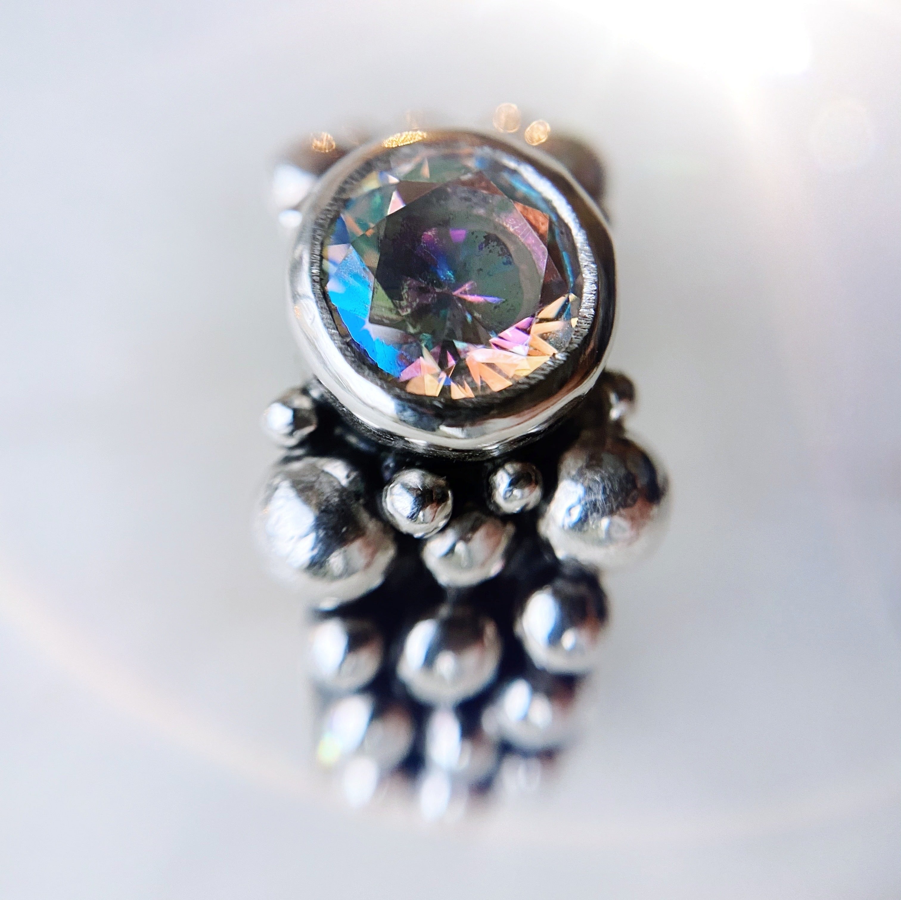 Anillo Empelotado Cristal Aurora