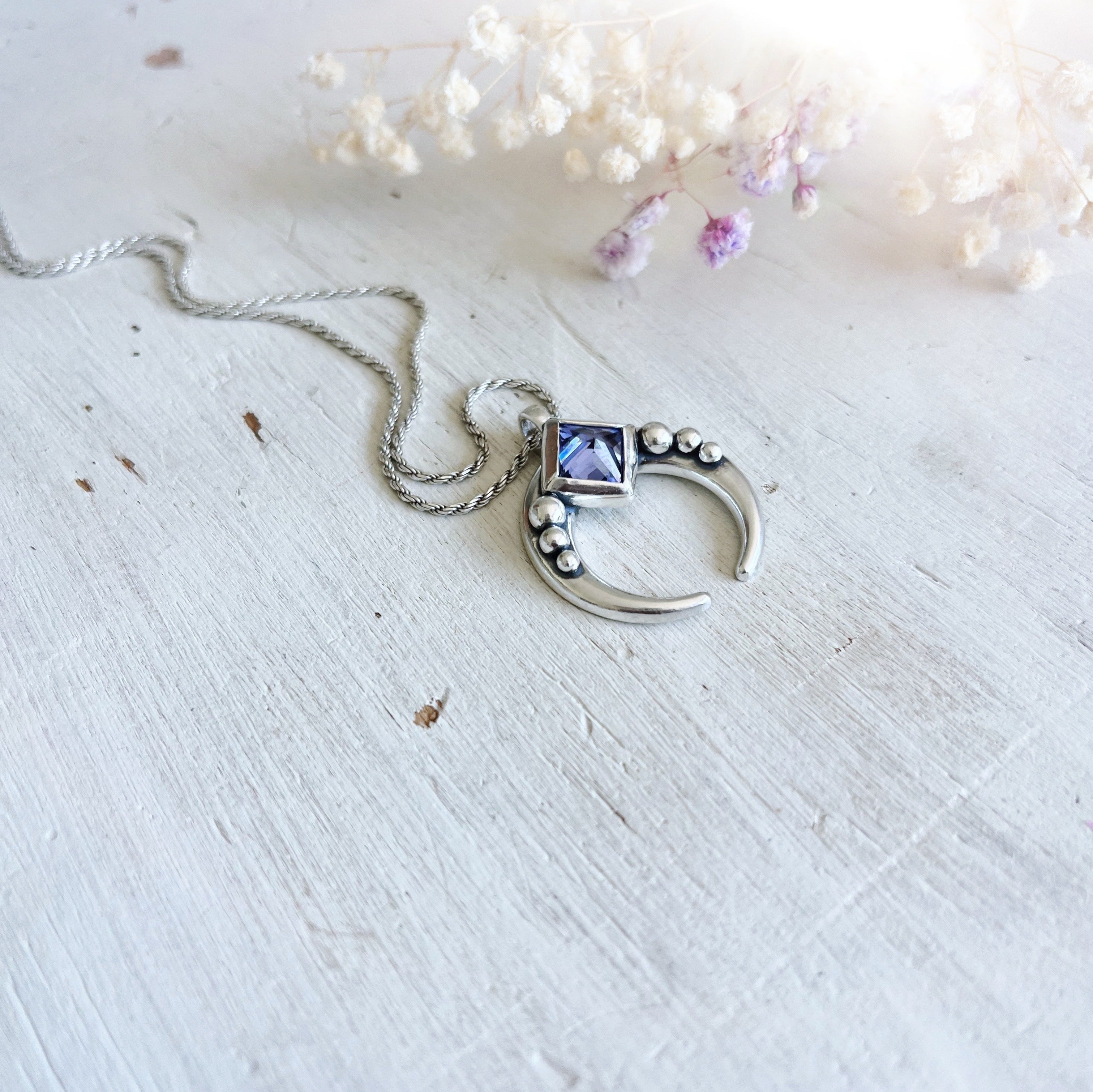 Colgante Astado Rombo Tanzanita- PREVENTA