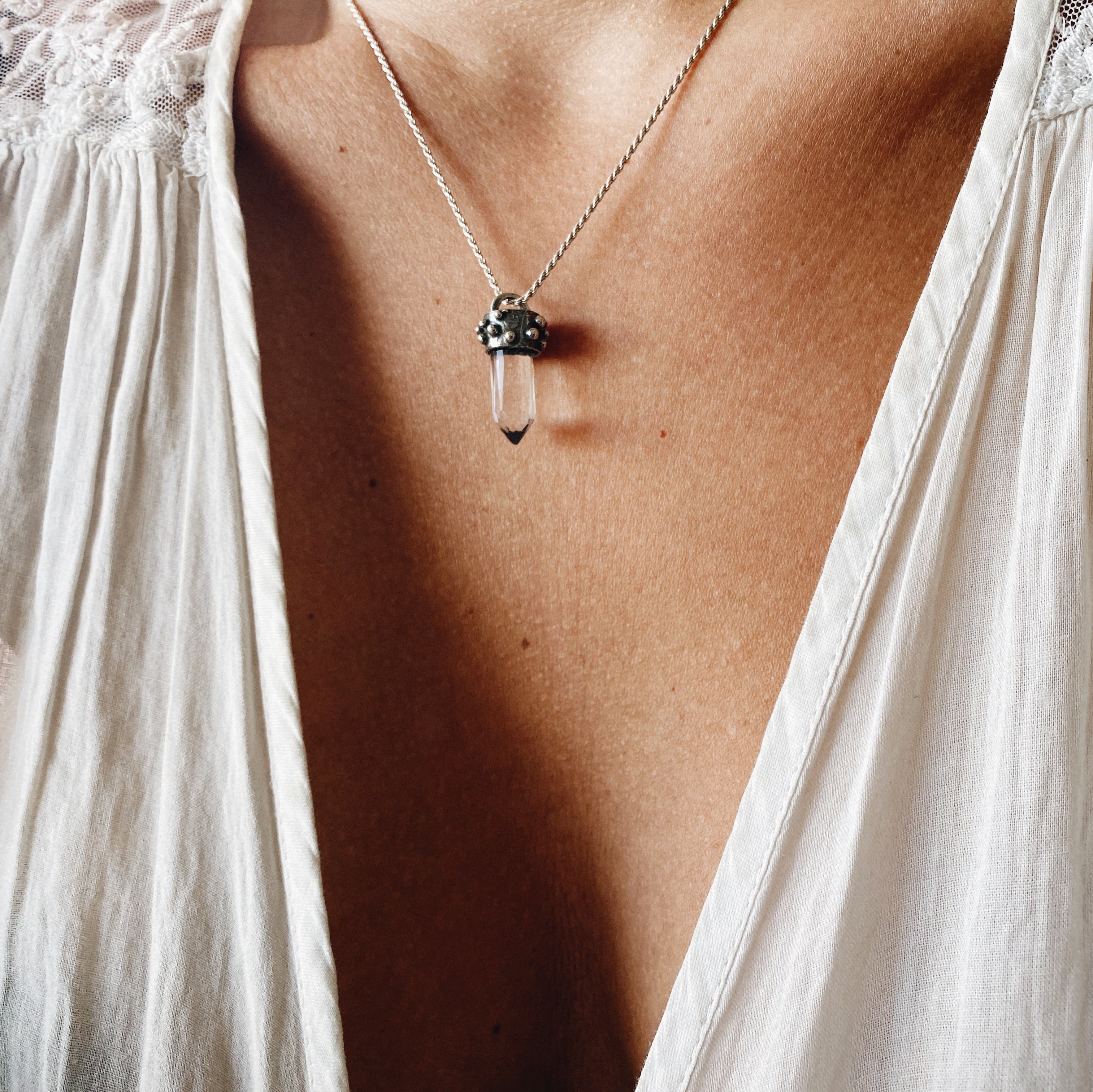 Colgante Punta Ricky Cuarzo