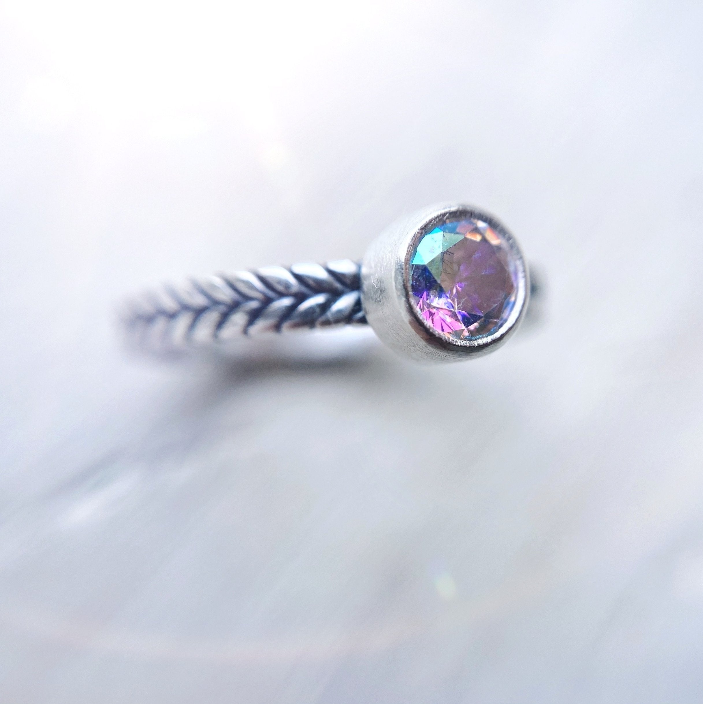 Anillo Espiga + Piedra a elección - PREVENTA