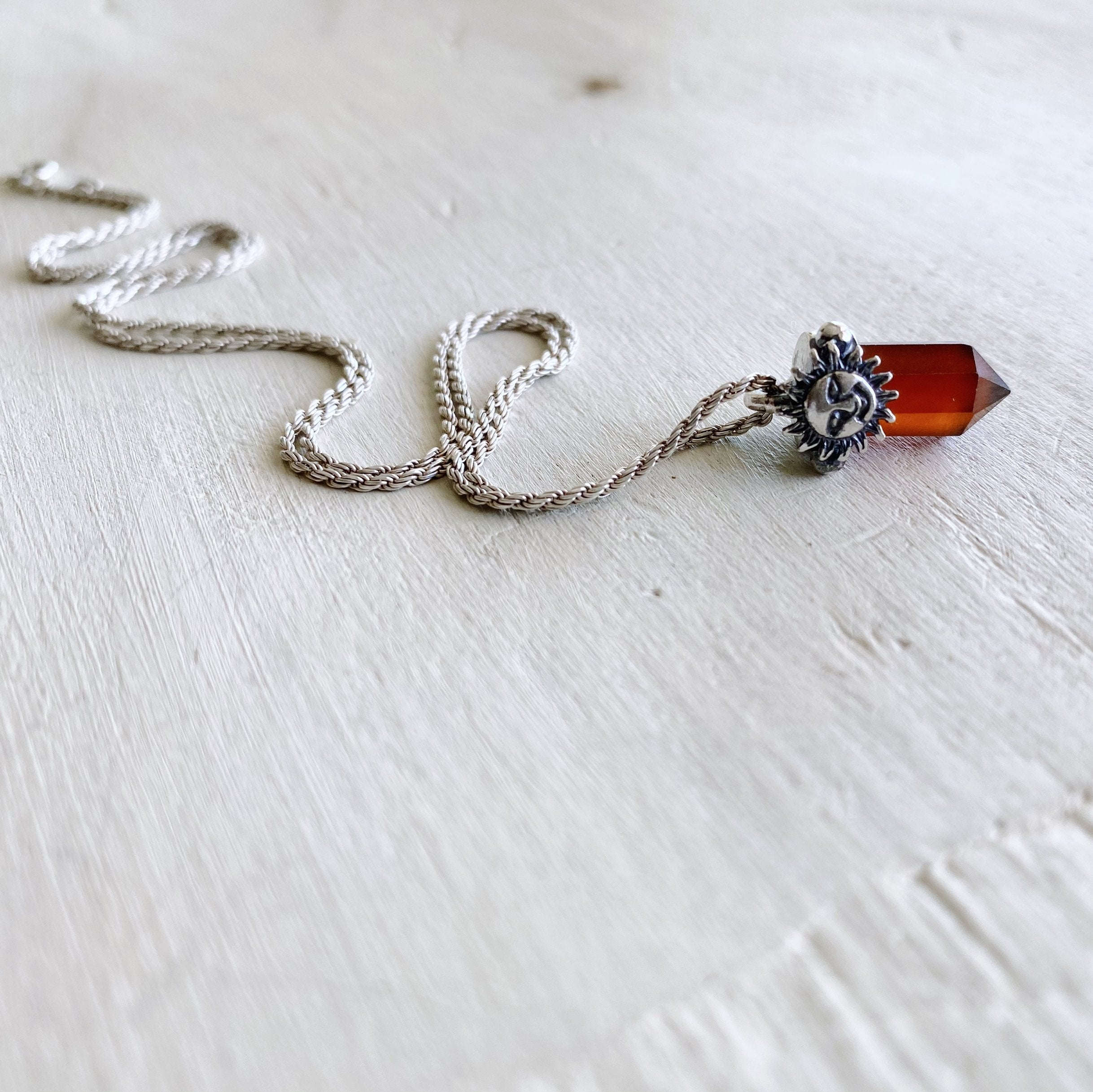 Colgante Mini Punta Solei + Eleccion de Piedra