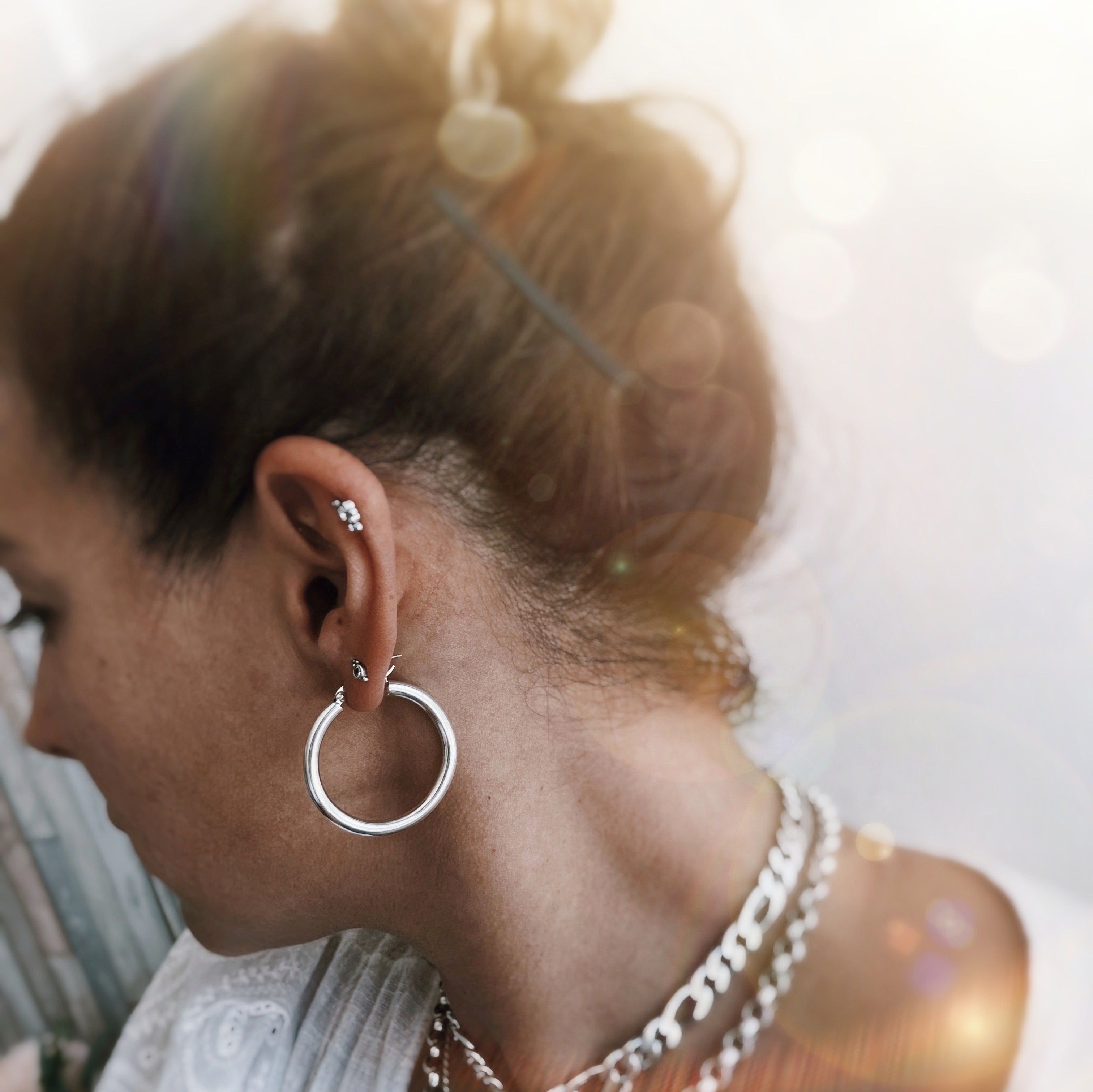 Aros Argolla Chunky “L”