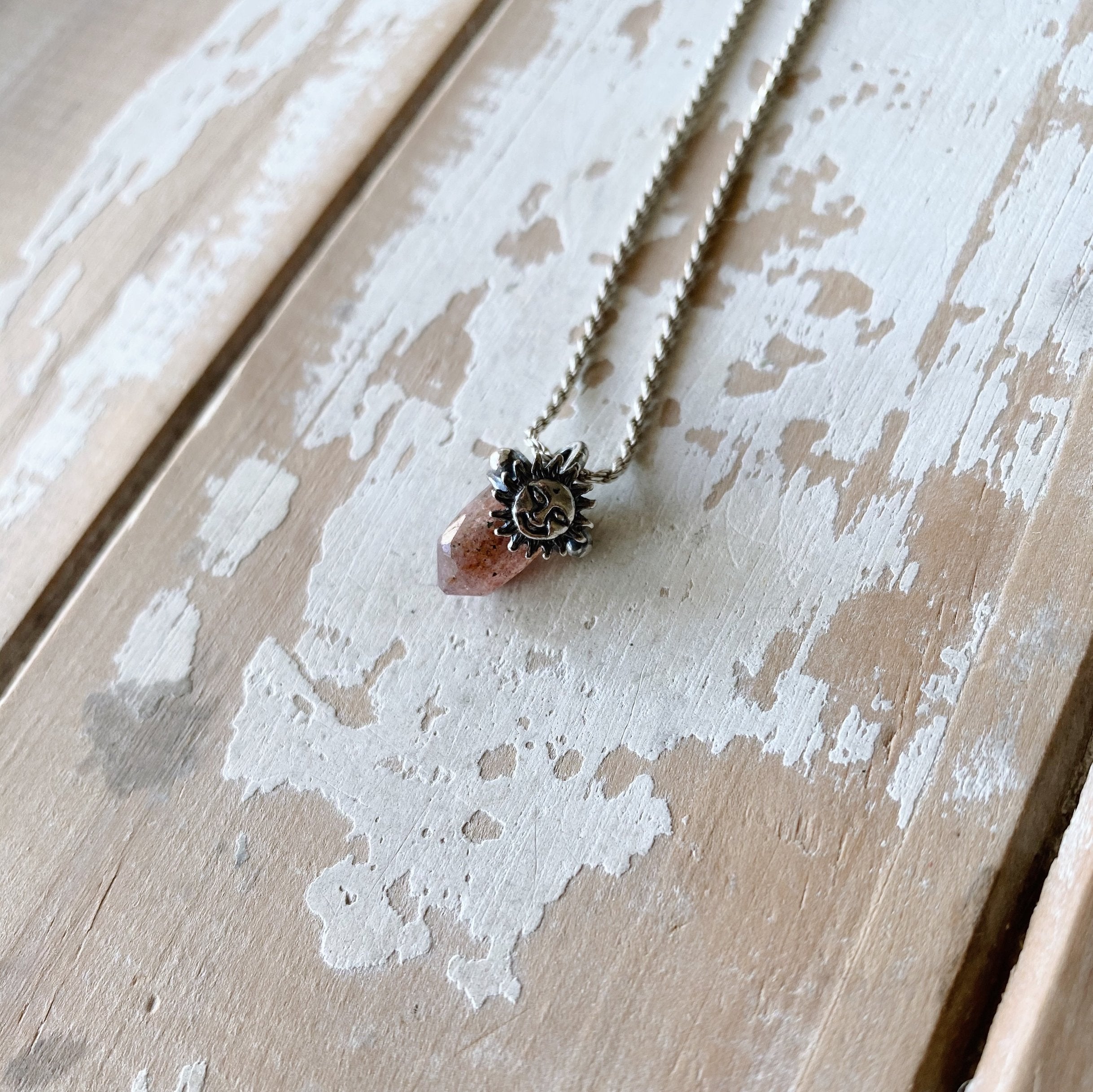 Colgante Mini Punta Solei + Eleccion de Piedra