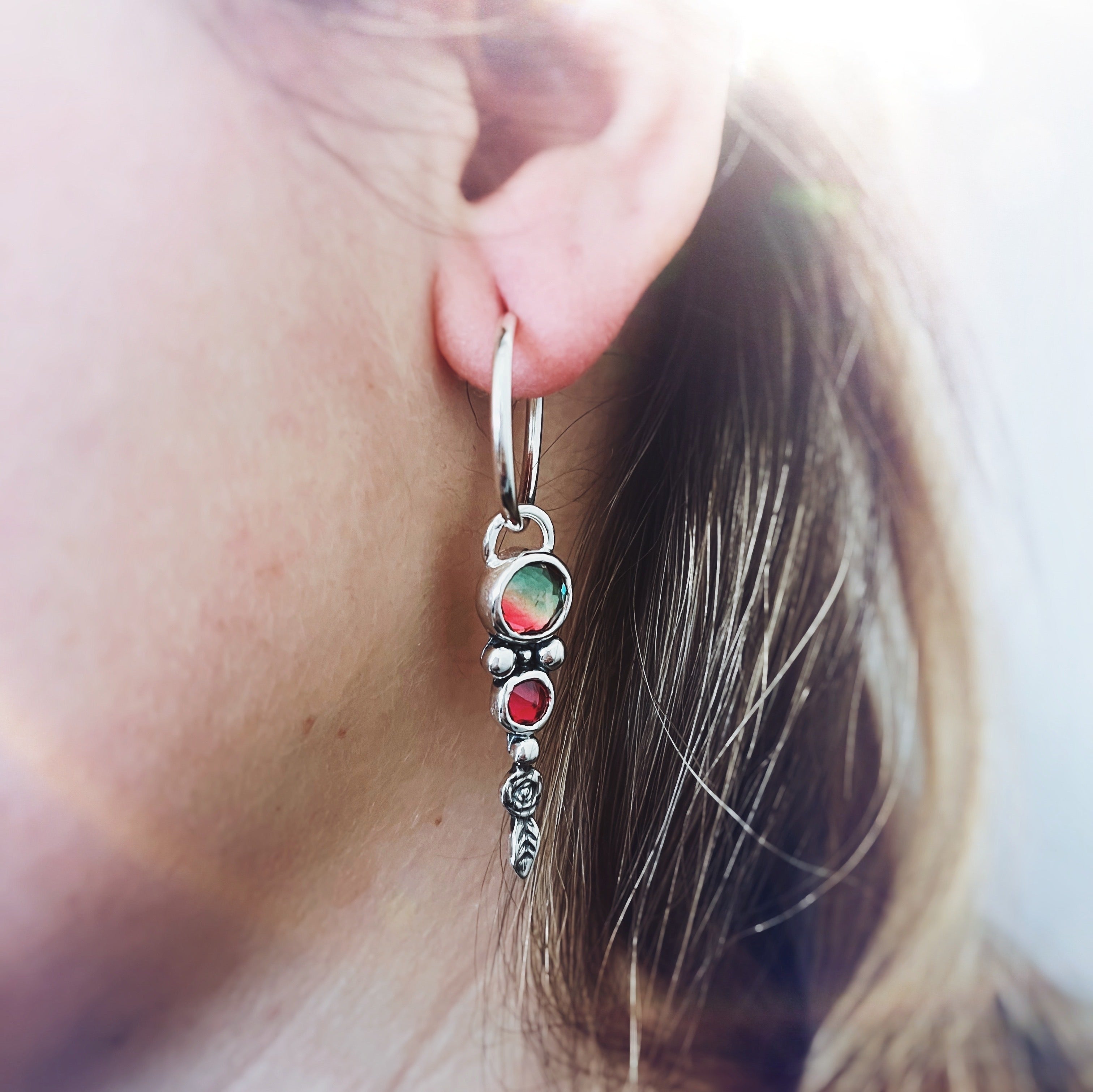 Aros Rosa Trepadora / varias piedras