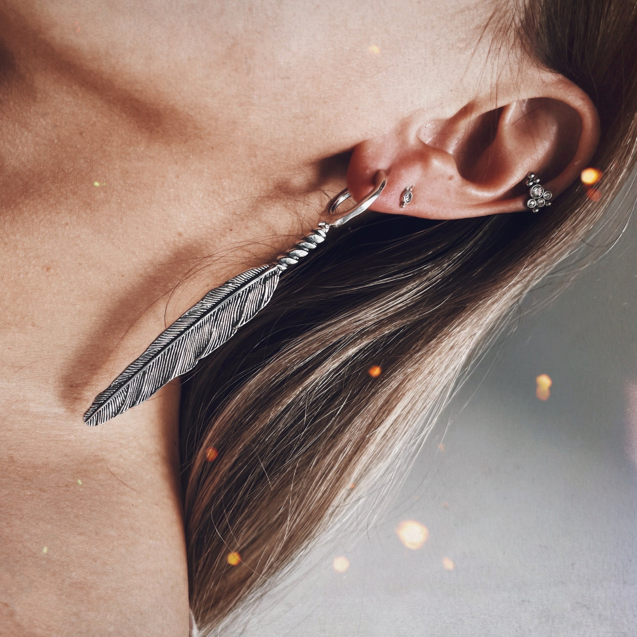 Aros Pluma War Eagle / varias piedras