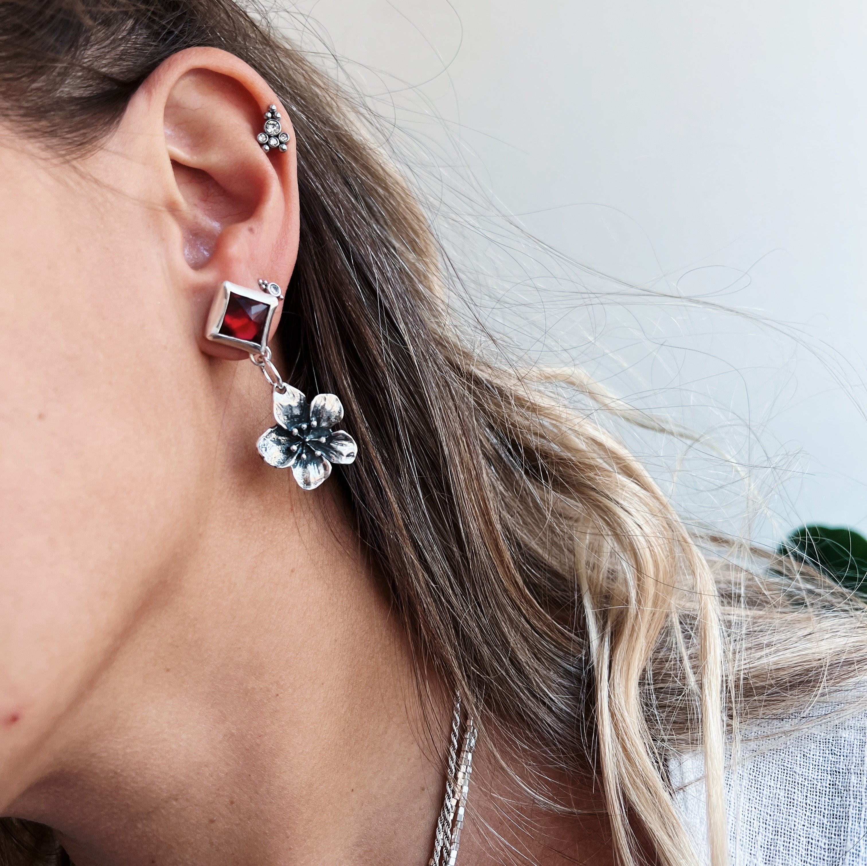 Aros Malva - distintas piedras