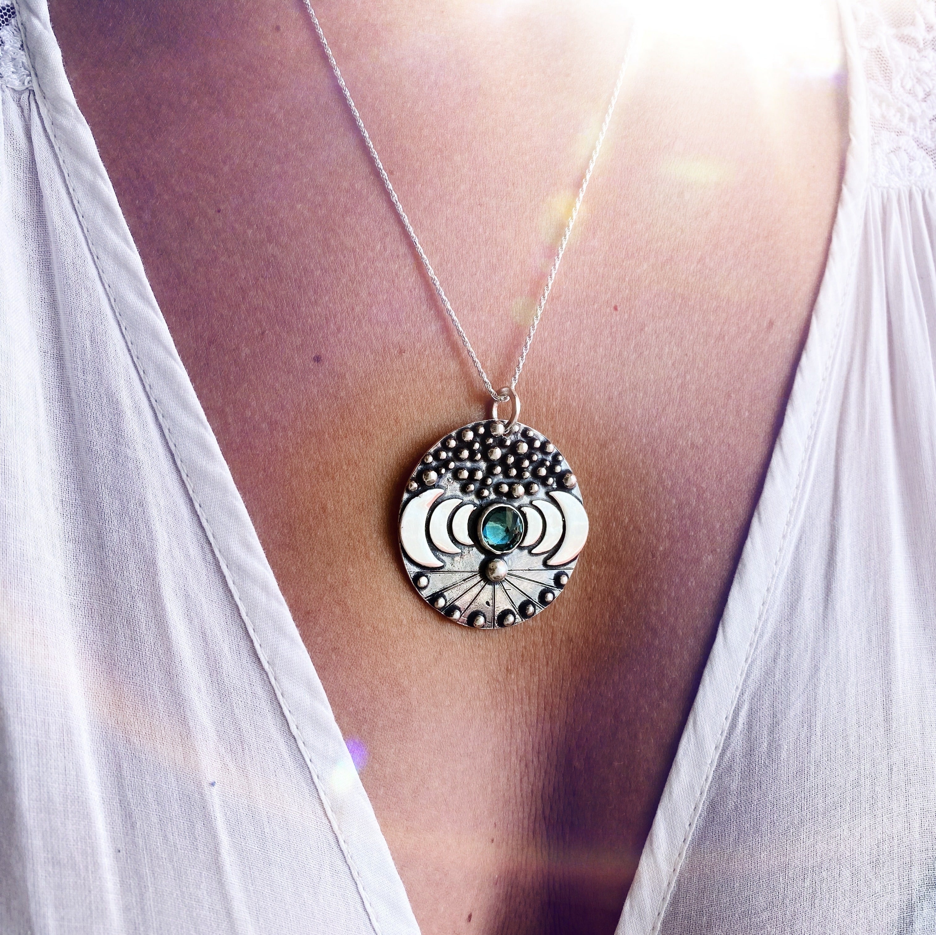 Colgante Big Bang Topacio London Blue