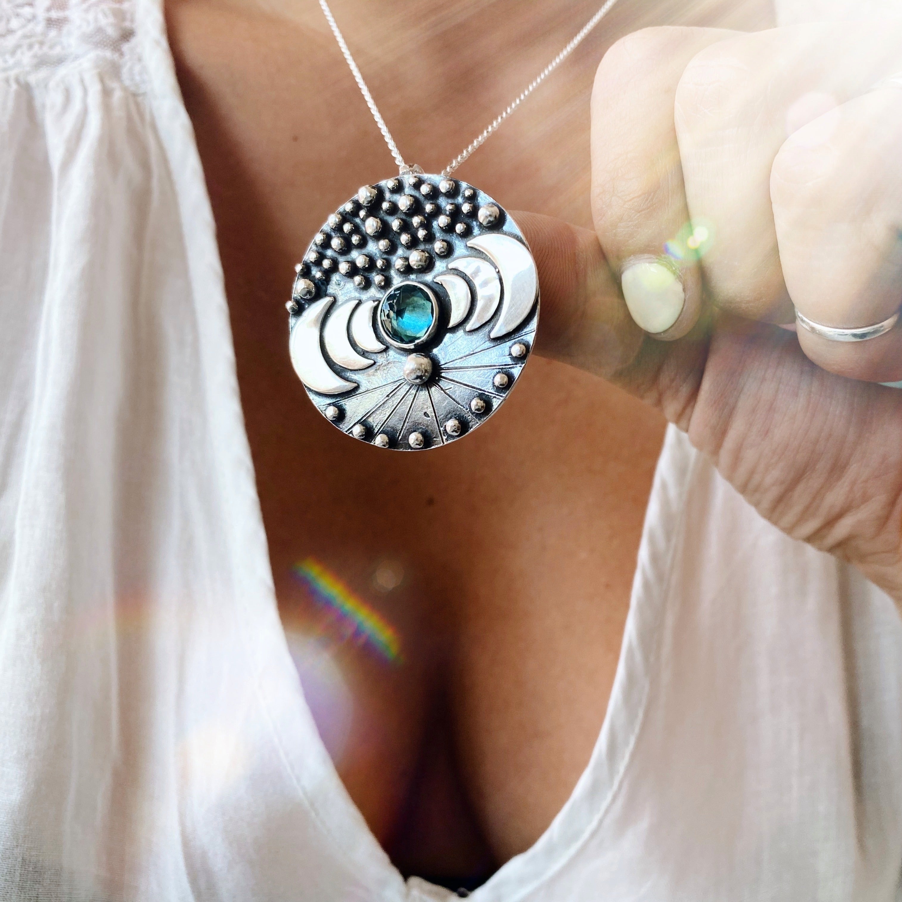 Colgante Big Bang Topacio London Blue