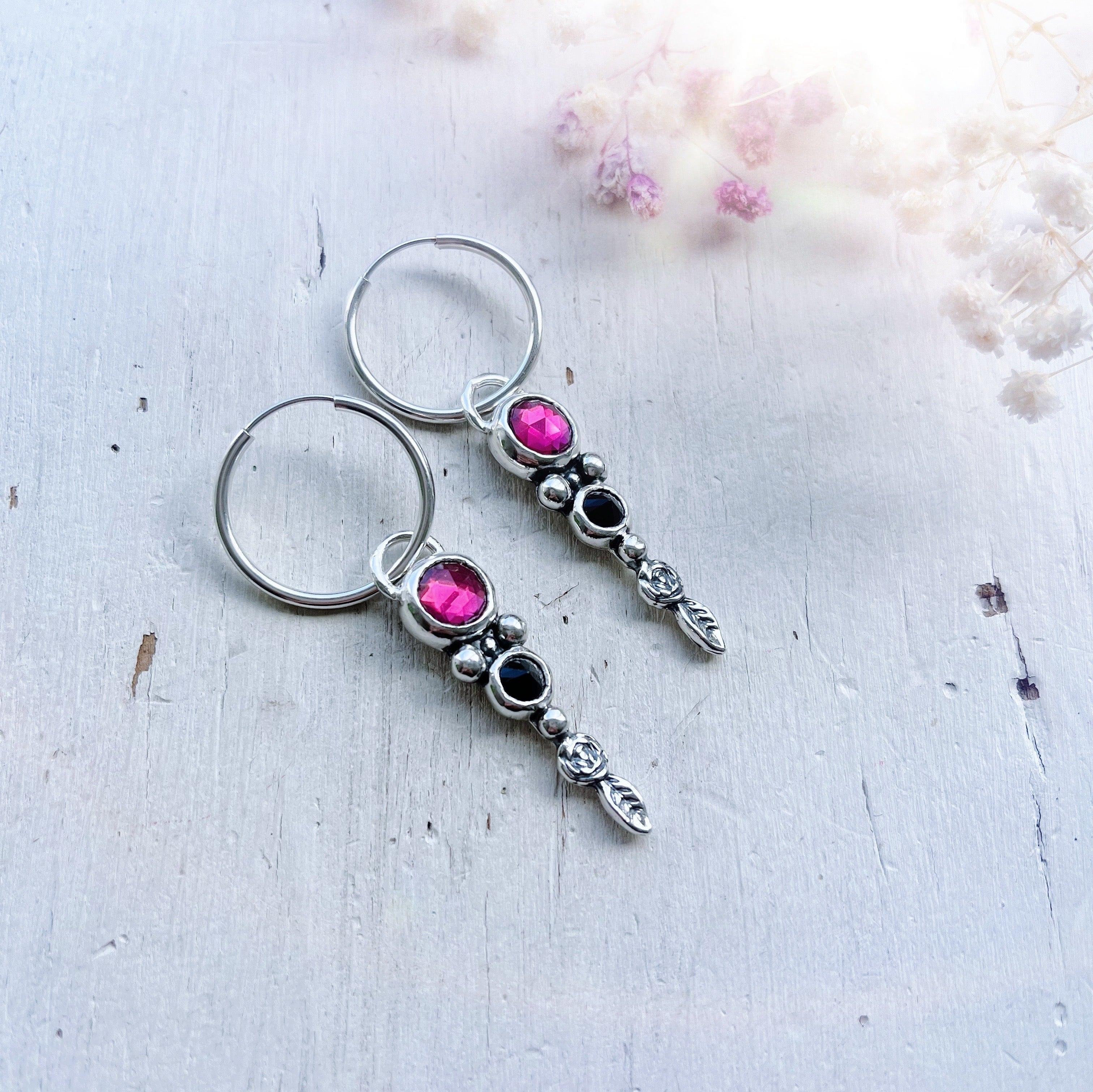 Aros Rosa Trepadora / varias piedras