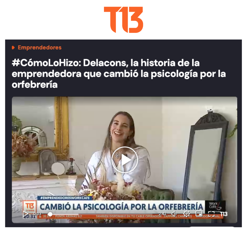 #CómoLoHizo: Delacons, la historia de la emprendedora que cambió la psicología por la orfebrería