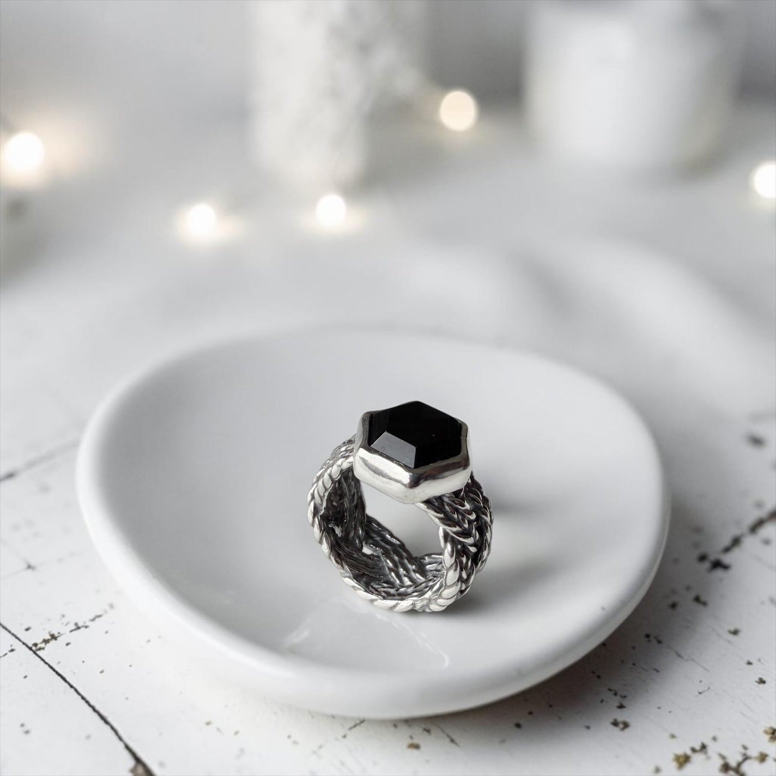 Anillo Tejido Onix