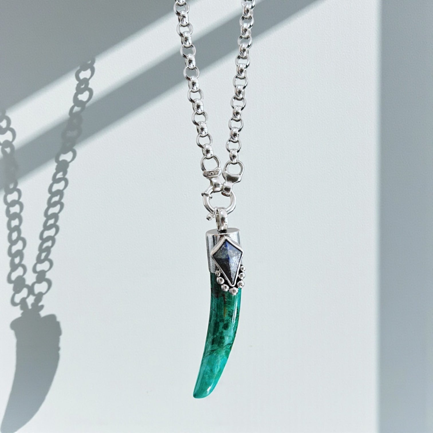 Colgante cuerno Crisocola