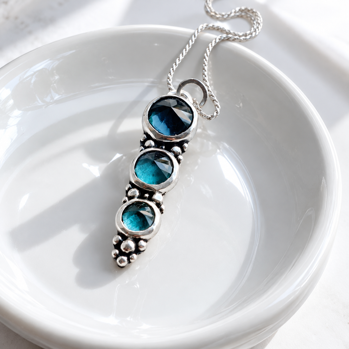 Colgante Degradé Topacio London Blue